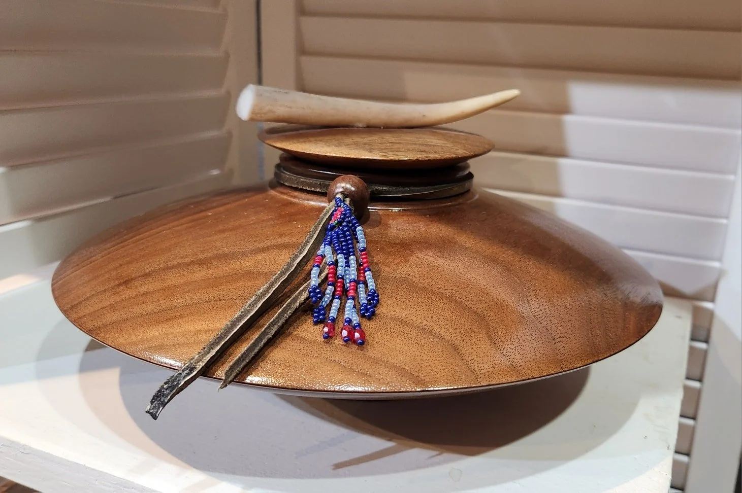 Pieces by Woodturner Lou Cougill.   See this and more at the Community Art Center of Switzerland County in Vevay, Indiana.