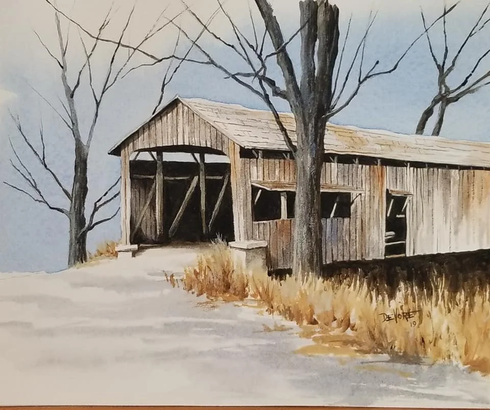 A beautiful painting created by artist Ron Devore,  located at the Community Art Center of Switzerland County in Vevay, Indiana