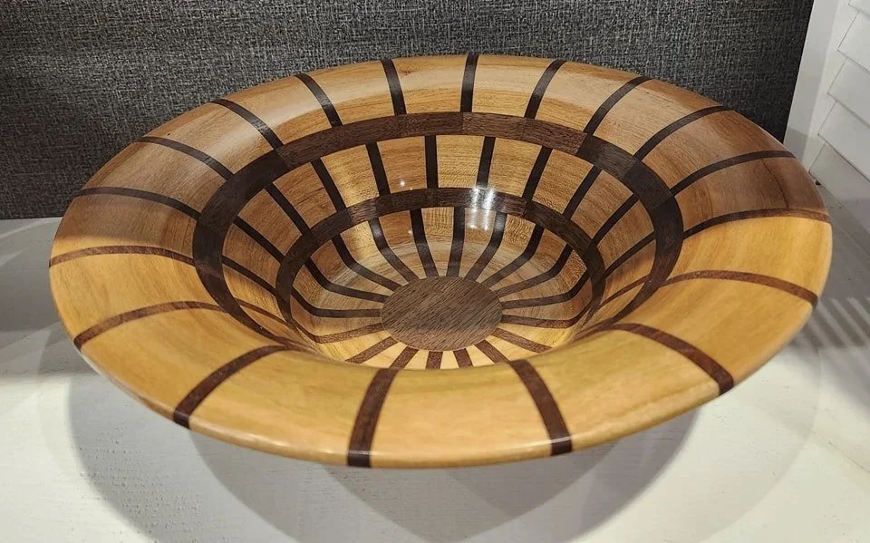 Pieces by Woodturner Lou Cougill.   See this and more at the Community Art Center of Switzerland County in Vevay, Indiana.