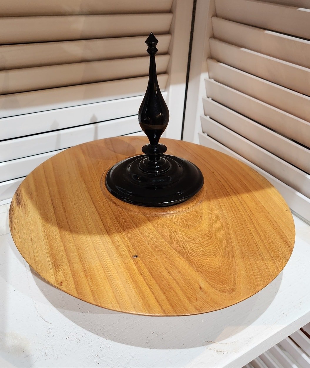 Pieces by Woodturner Lou Cougill.   See this and more at the Community Art Center of Switzerland County in Vevay, Indiana.