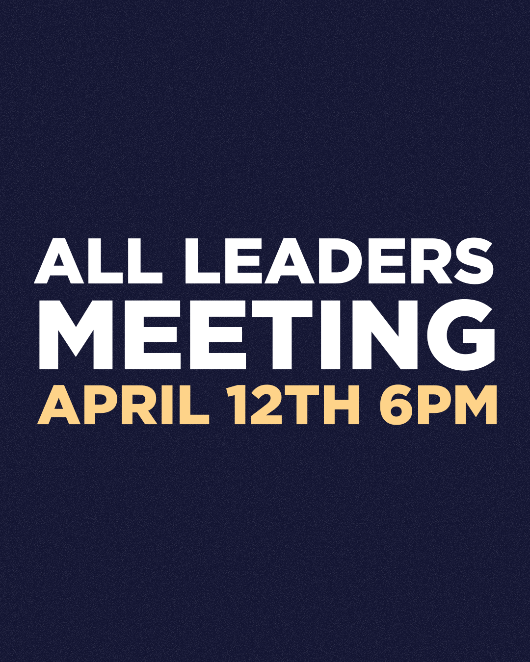 Leaders Meeting