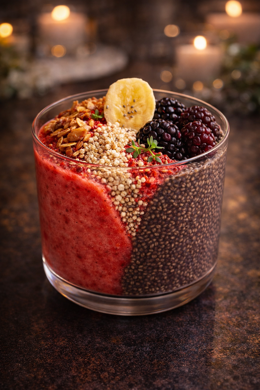 Healthy organic breakfast at a nature wellness retreat in Broken Bow