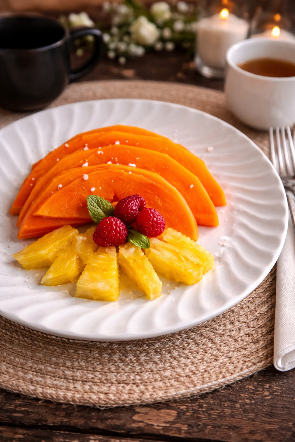 Mindful eating experience with healthy food at a nature wellness retreat by Natura Holistic