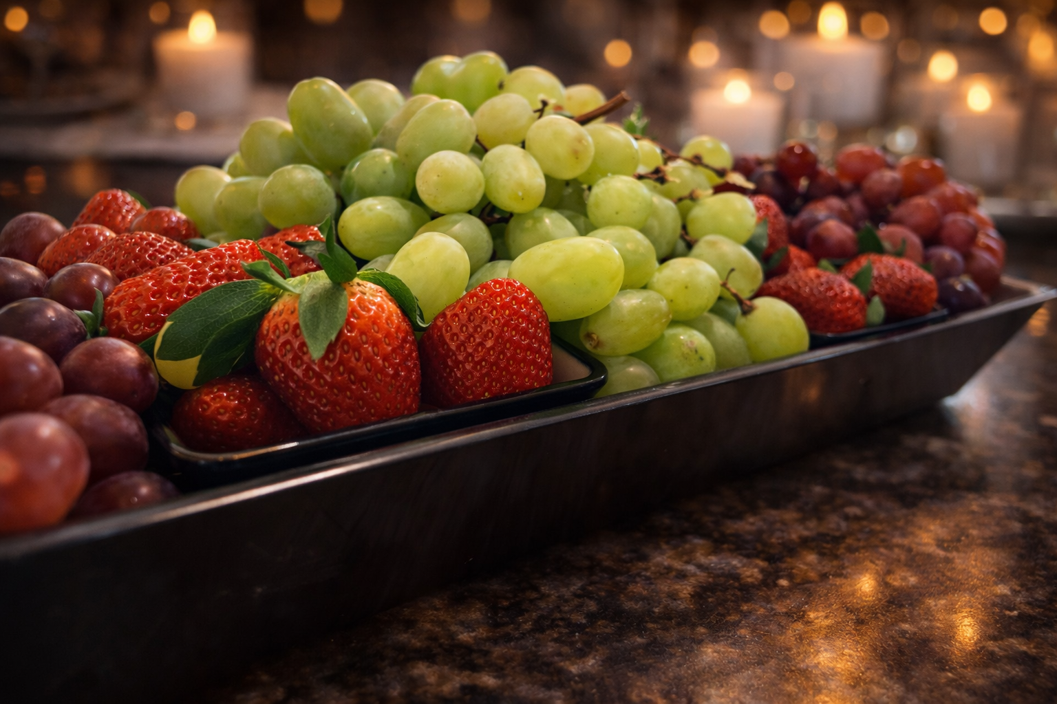 Healthy organic fruit snack at a nature wellness retreat in Broken Bow