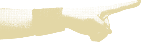 A beige-colored object resembling a finger pointing to the right