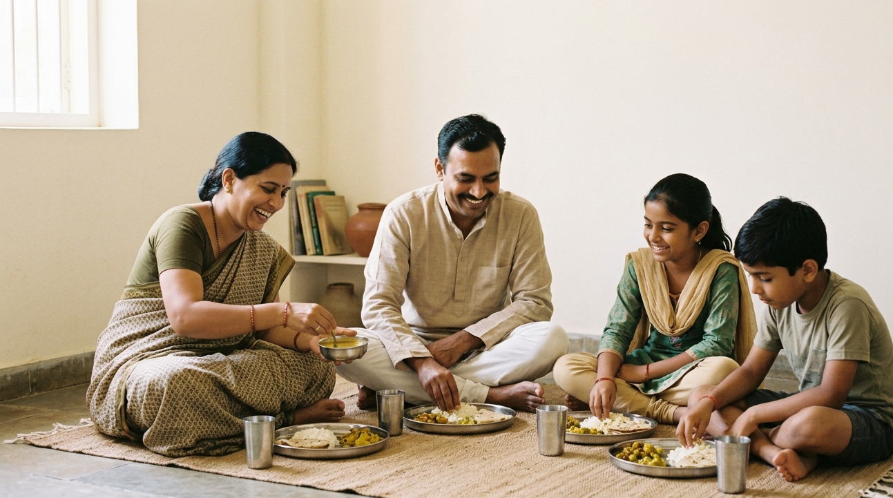 Why Do Indians Sit on the Floor to Eat? The Science Behind the Tradition