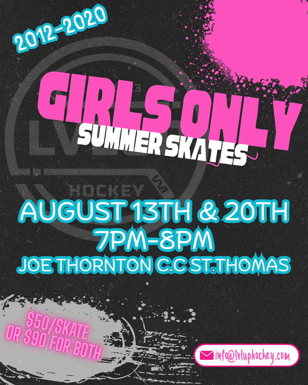 Girls Only Summer Skates (Aug 13th & 20th)