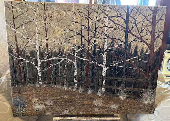 Fence line w/ forest-Print