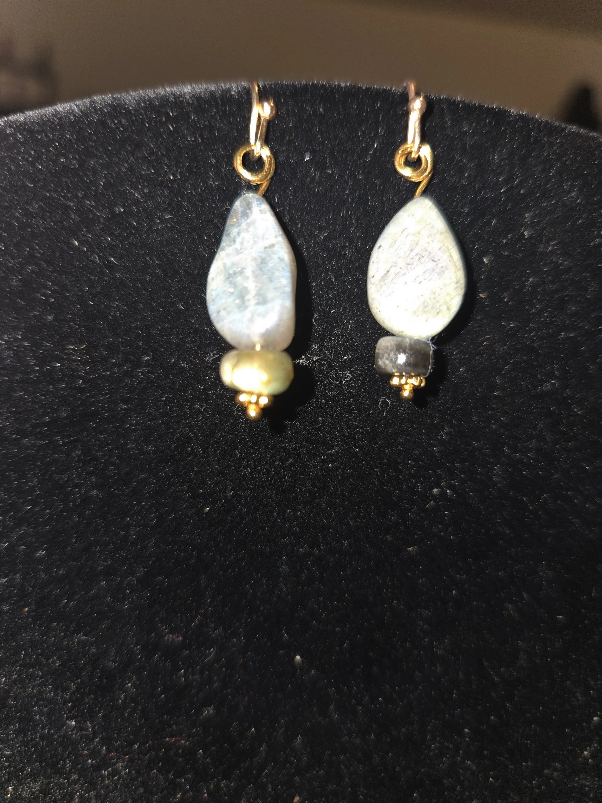 Handmade Labradorite Teardrop Earrings