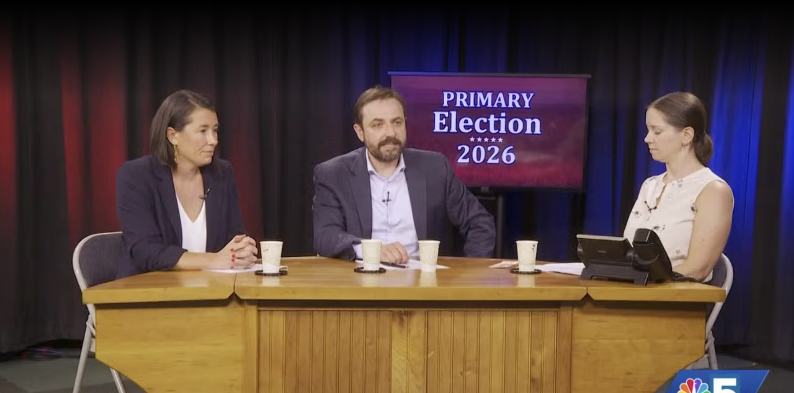 Image of Bram, Sarah, and a moderator