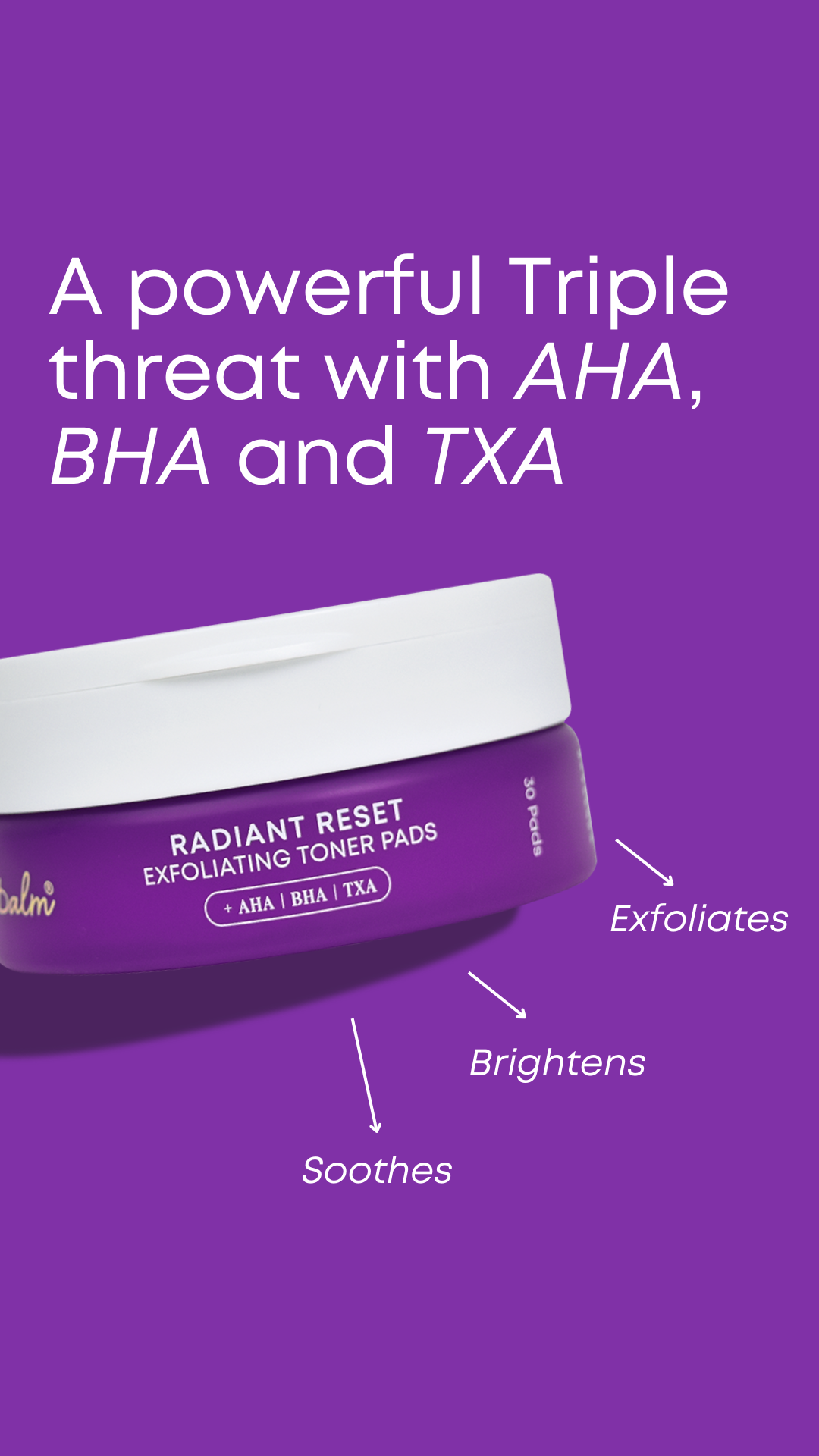 Bushbalm Radiant Reset Exfoliating Toner Pads