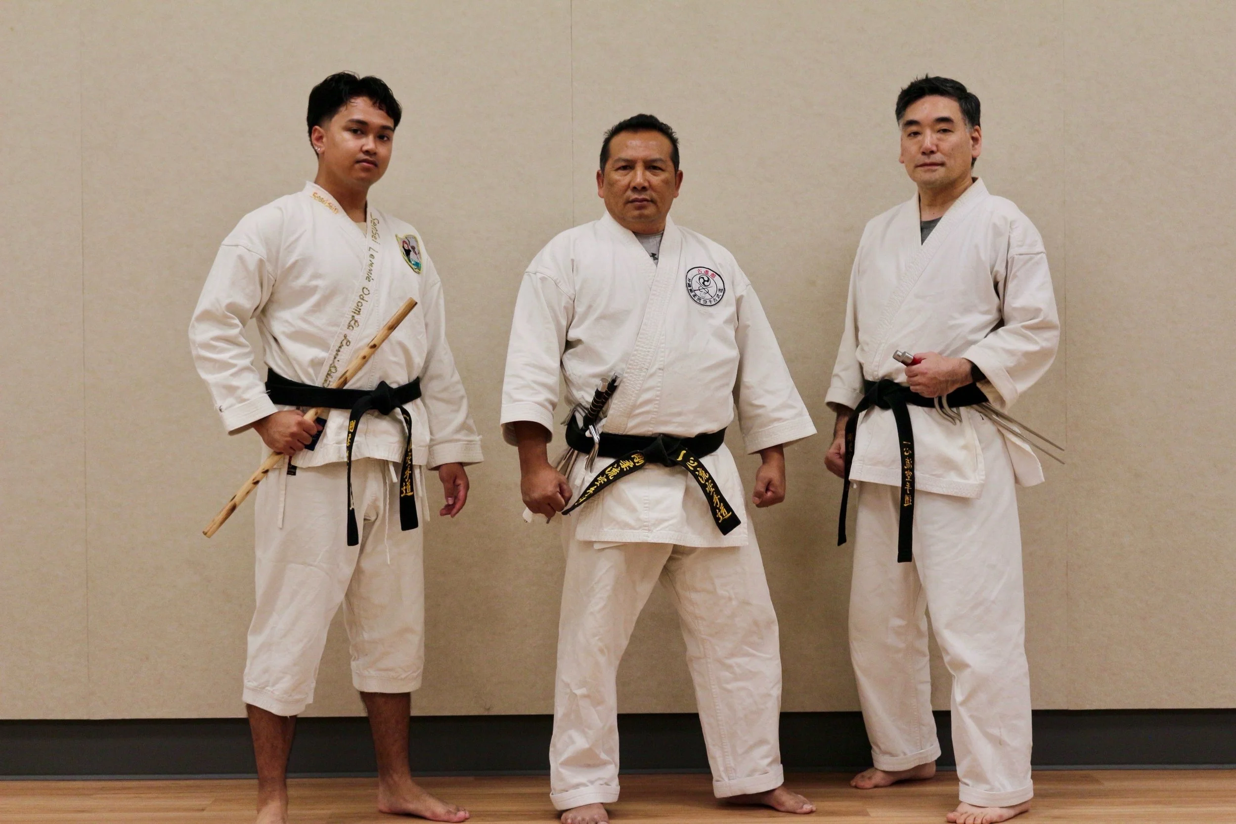 Sensei Ty (left) Kyo-Shi Danh (Middle) Sensei Peter (Right)