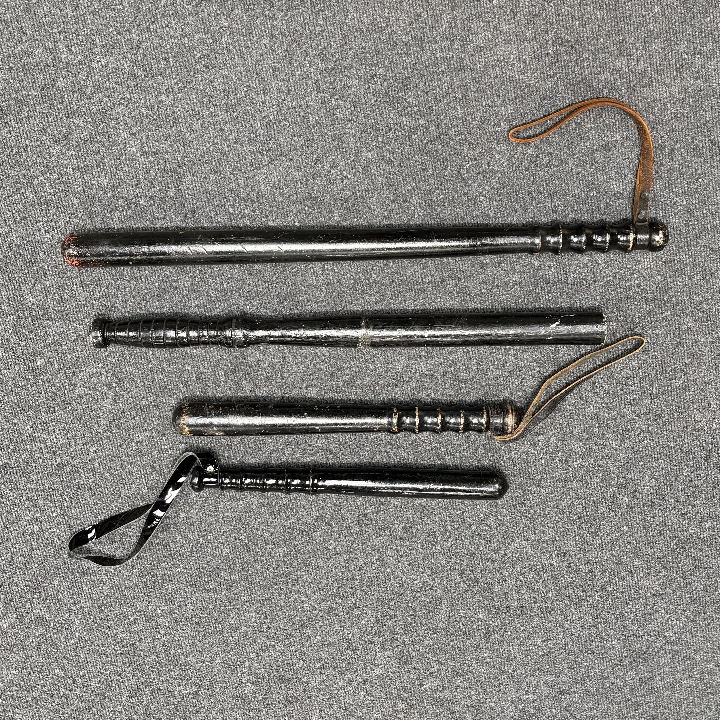 Selection of Victorian Wooden Truncheon (Black)