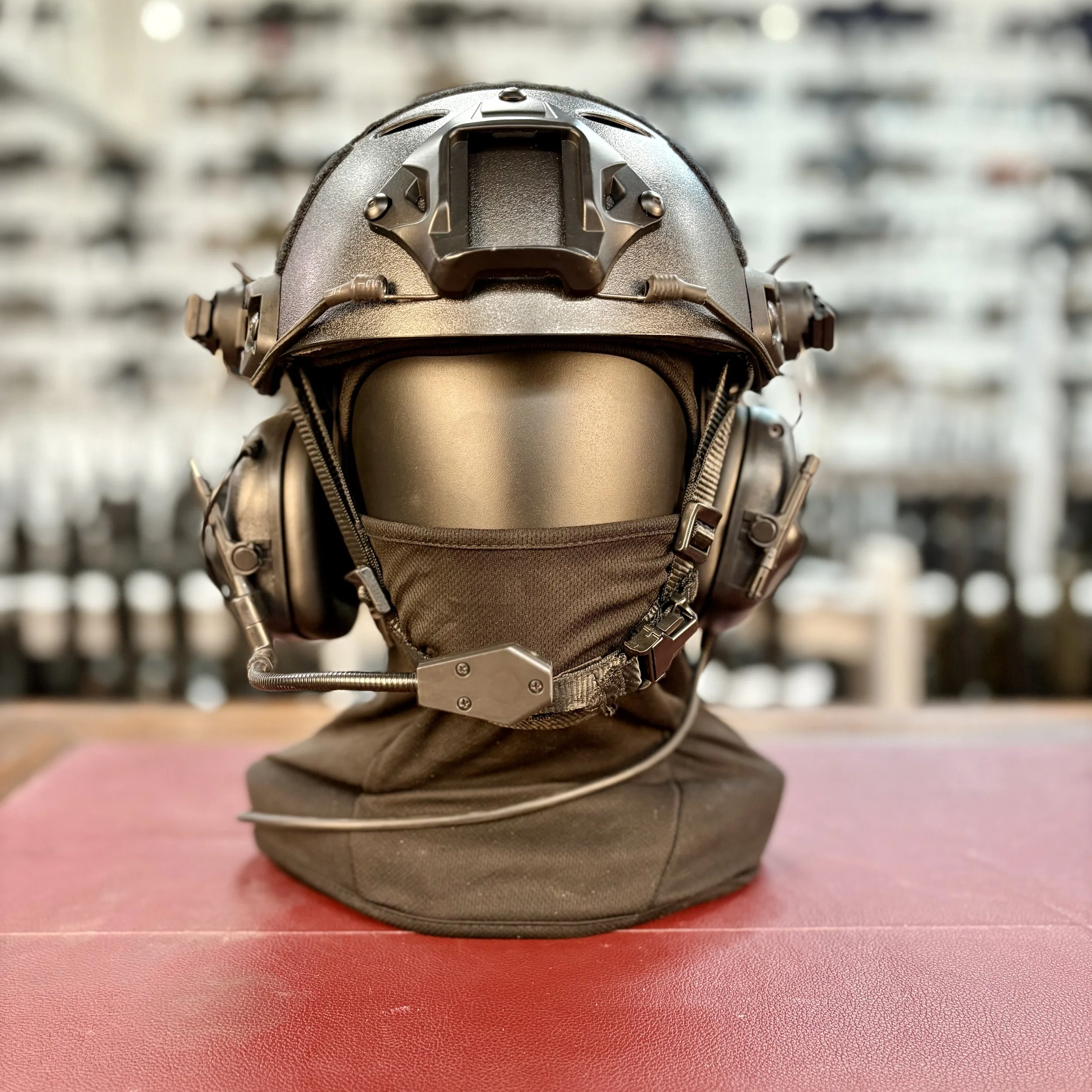 Helmet Mounted Noise Cancelling headphones with PTT