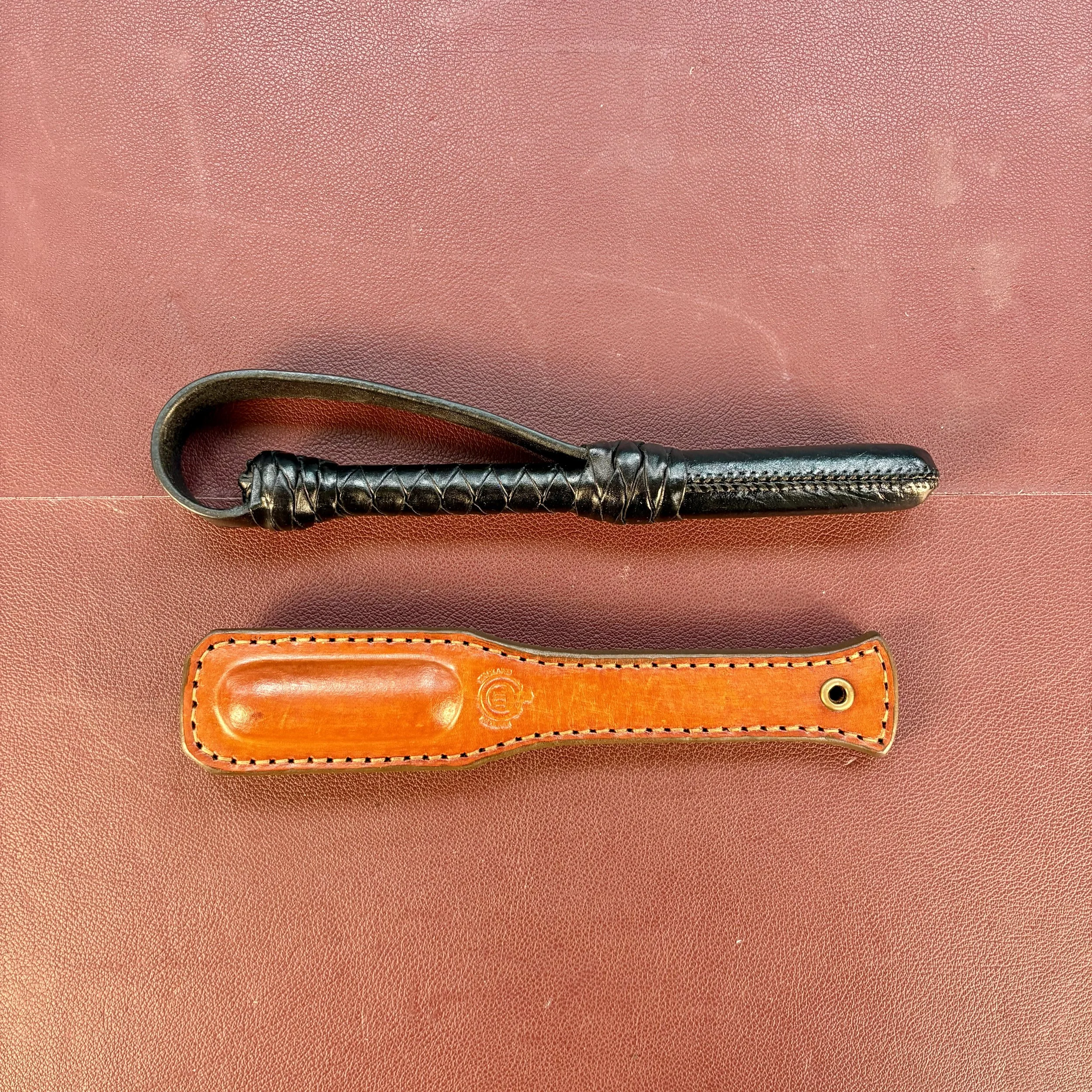 Brown Leather Slap & Black Leather Cosh