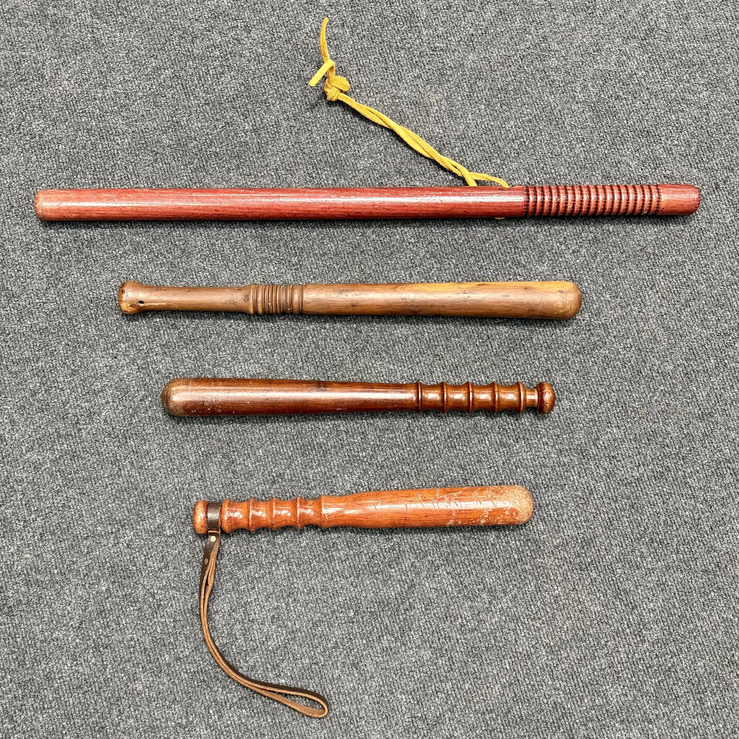 Selection of Victorian Wooden Truncheon