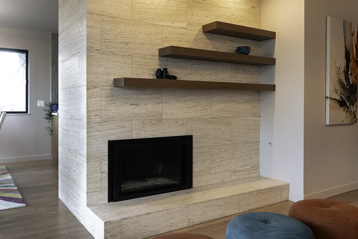 View Ridge Remodel Part One - Fireplace Feature Wall
