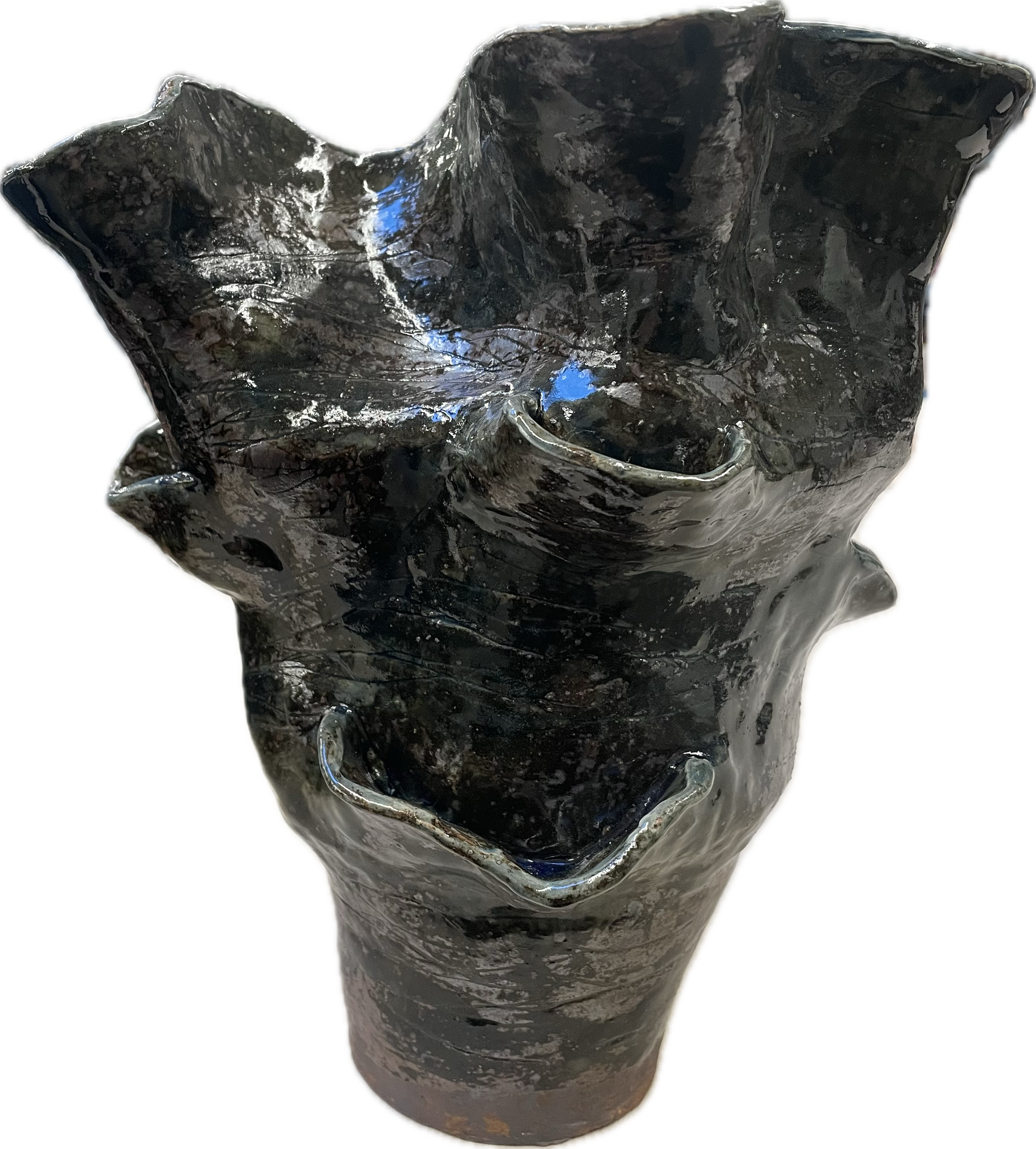 "Onyx Coral" stoneware clay, 2024.