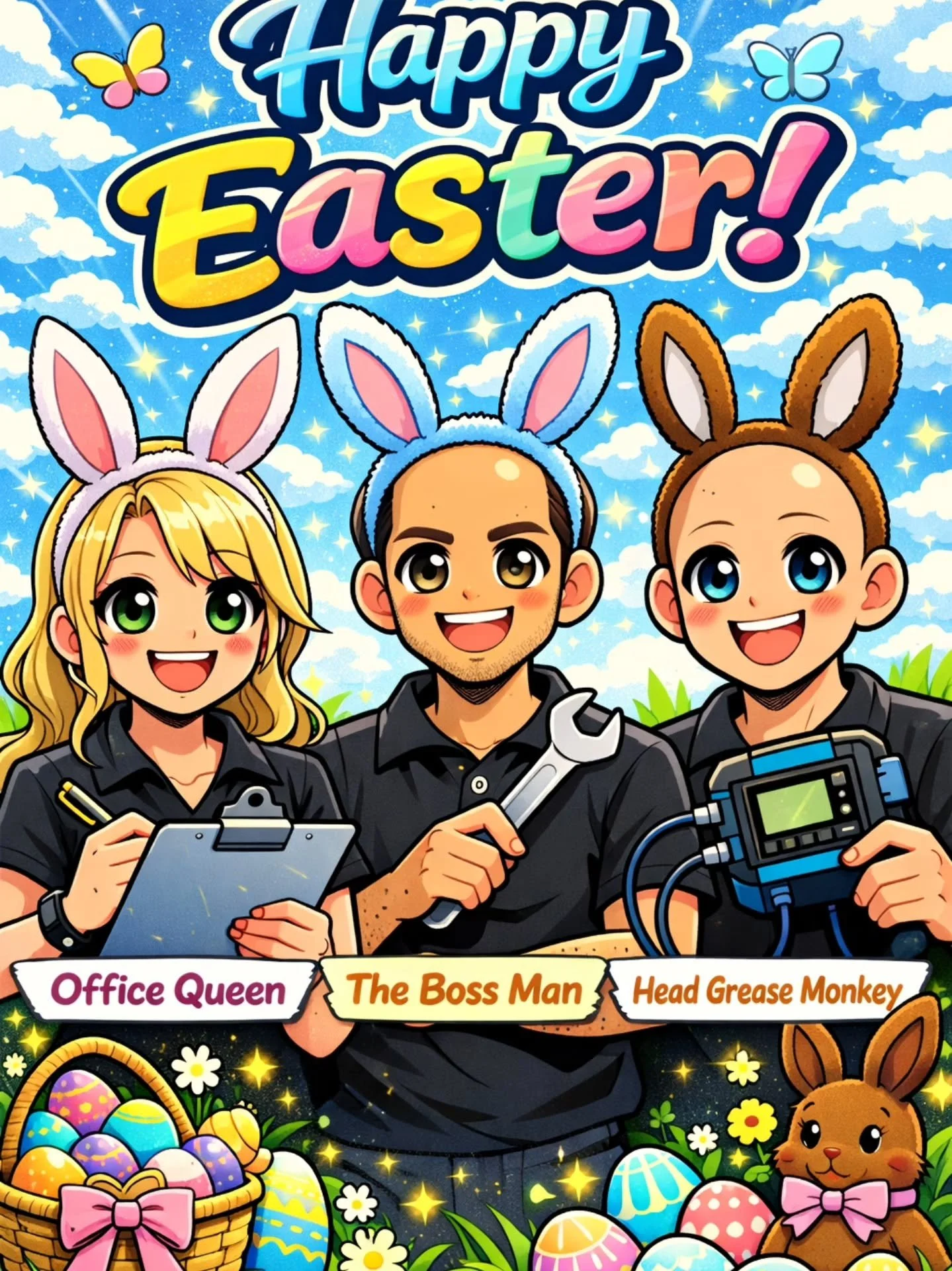 🐰 Happy Easter everyone - we are open until 5 pm today and then closed for the long weekend. 

Just a little reminder : 
The Easter Bunny hides eggs
Not engine lights.
If one appears this weekend&hellip; we&rsquo;ll see you next week 😎🚗

Have a gr