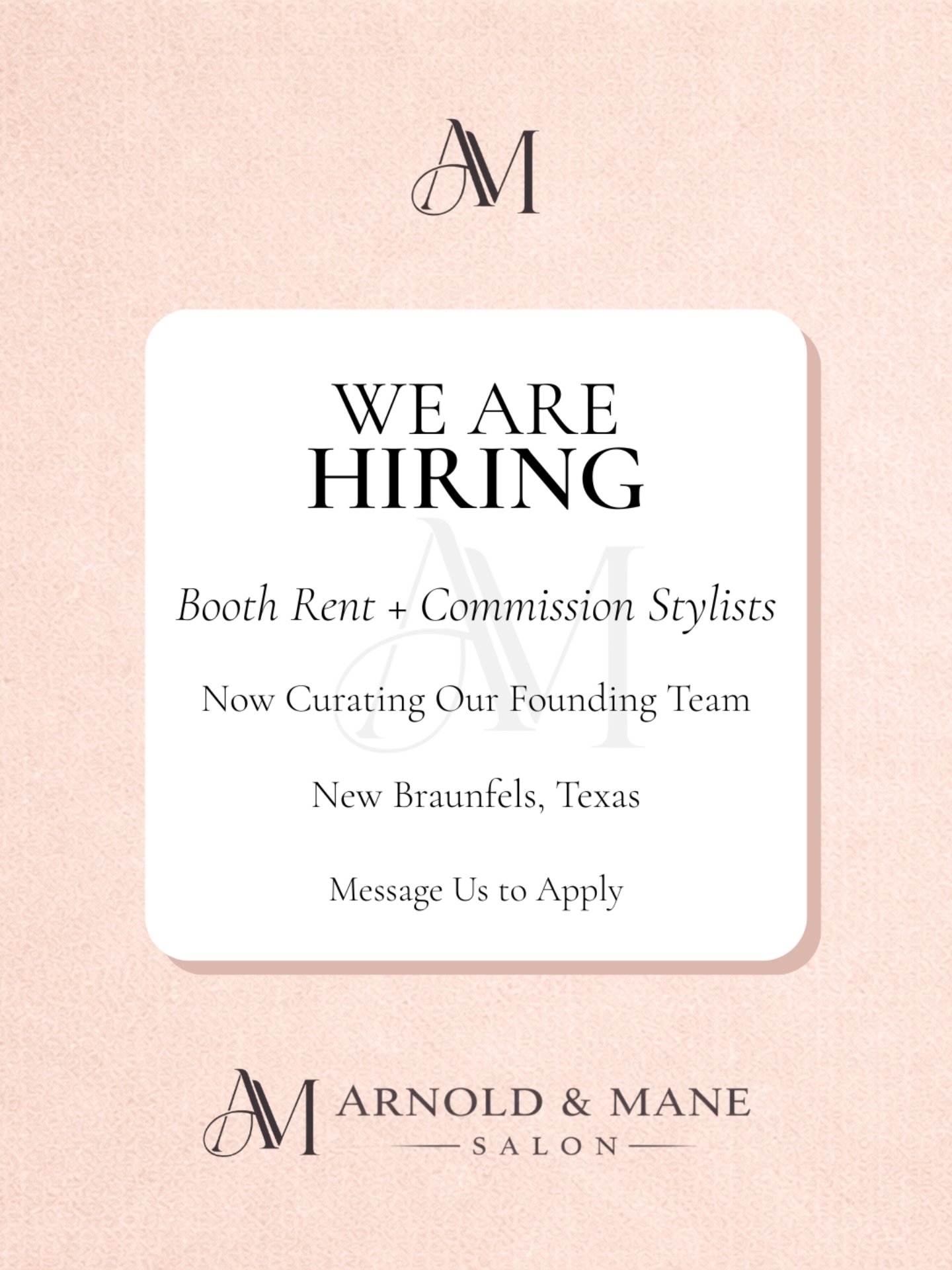 Booth rent + commission opportunities available for stylists seeking a space built on intention, artistry, and an elevated guest experience.

If you&rsquo;re ready for something different, or stepping into your next chapter, we&rsquo;d love to connec