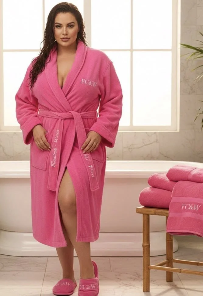 Full Set w/Slippers and Towels (Pink Line Winter 2026 - French Rose w/White Font) 2nd Edition