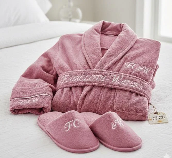 Full Set w/Slippers and Towels - Rare Peeled Toe Option - (Pink Line Winter 2026 - Salmon Pink w/egg or white font)