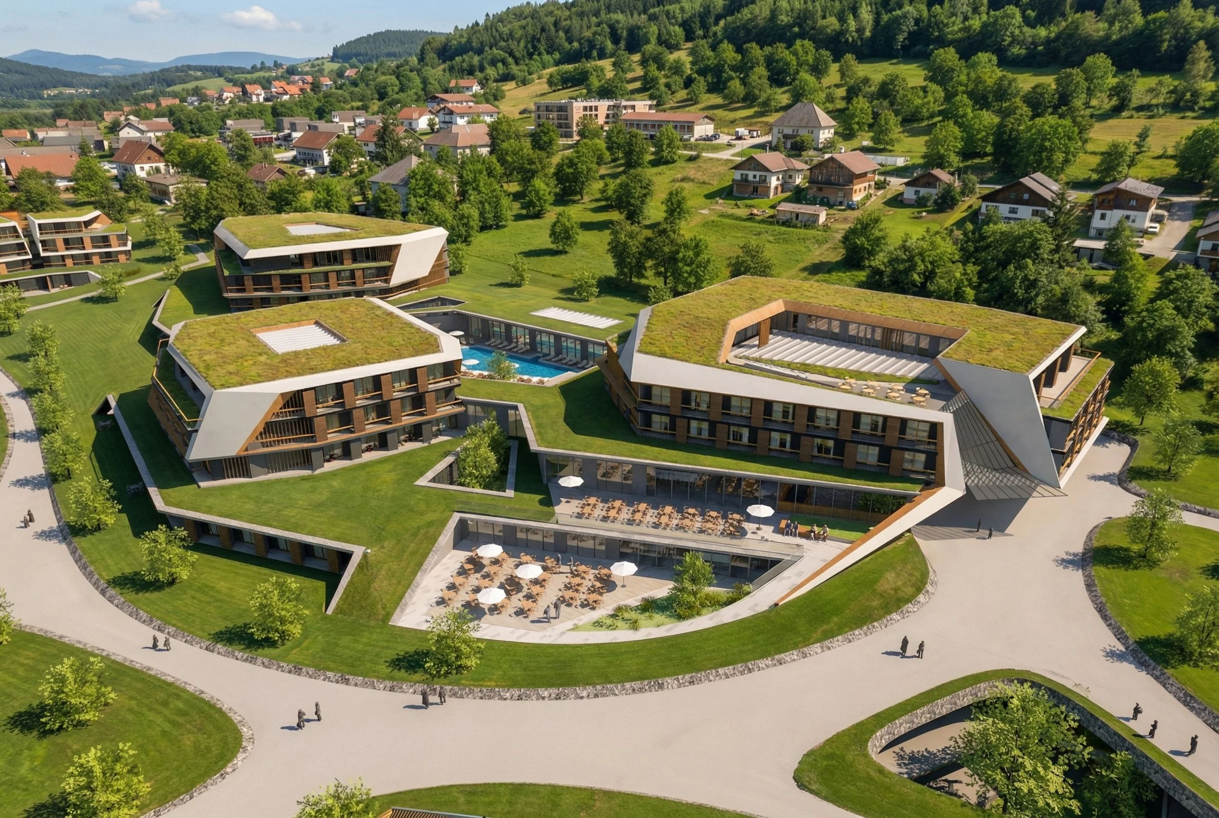 Drohne montage: Thermenresort am Klopeiner See.