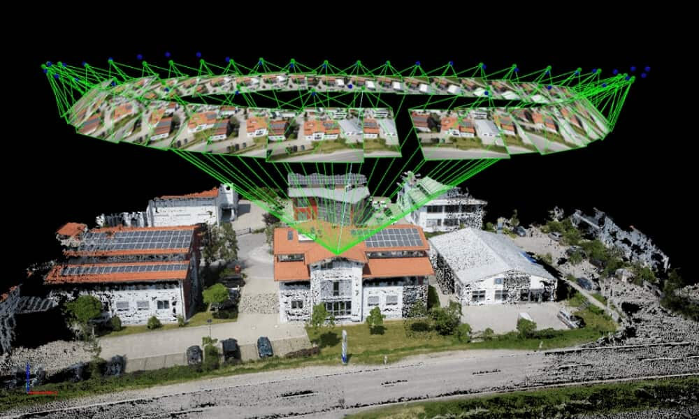 Drone photogrammetry mapping renovation site