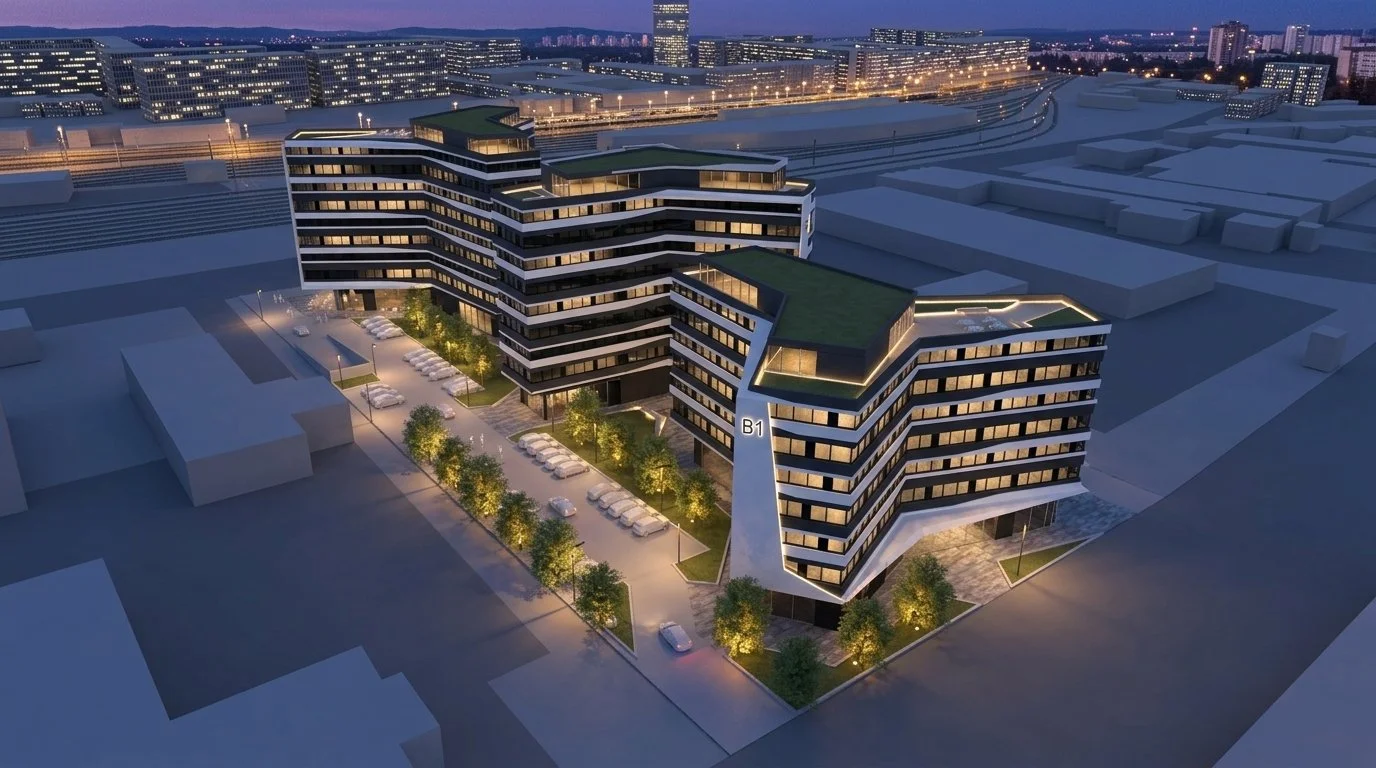 Technopark Raaba nacht