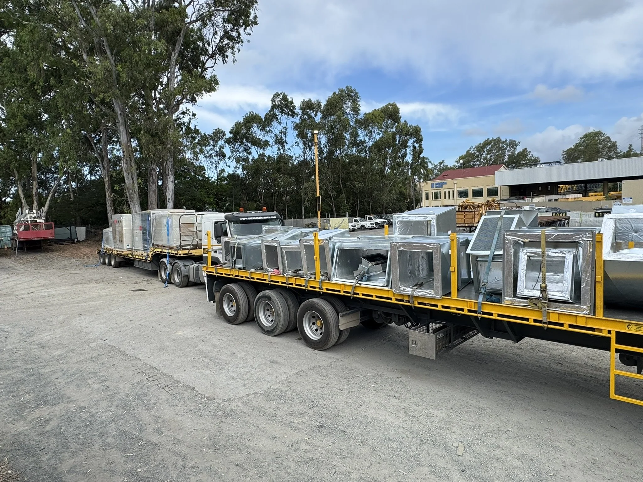 Duct work for replacement coming to Albert Street site.