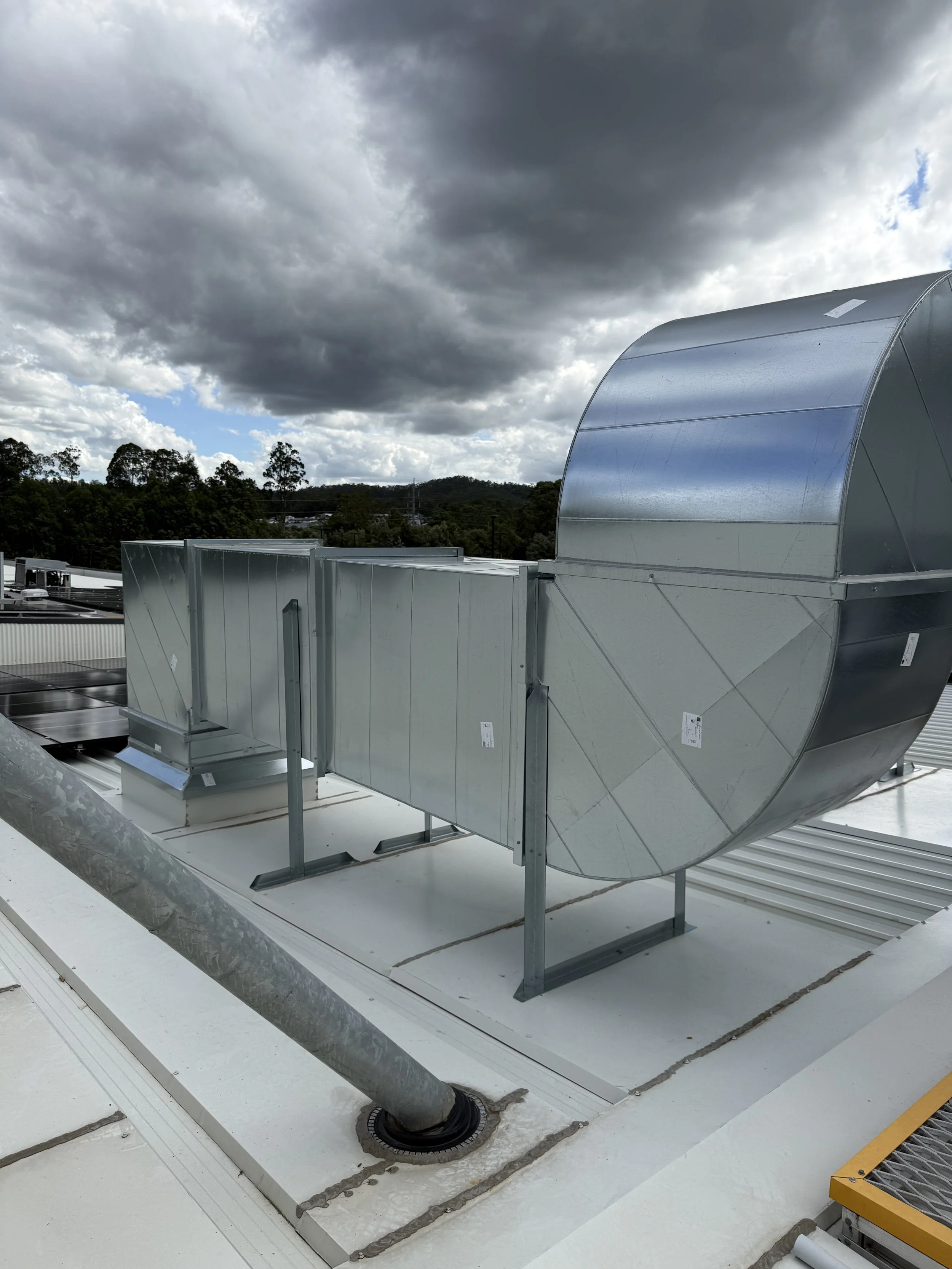 New supply air ductwork installed.