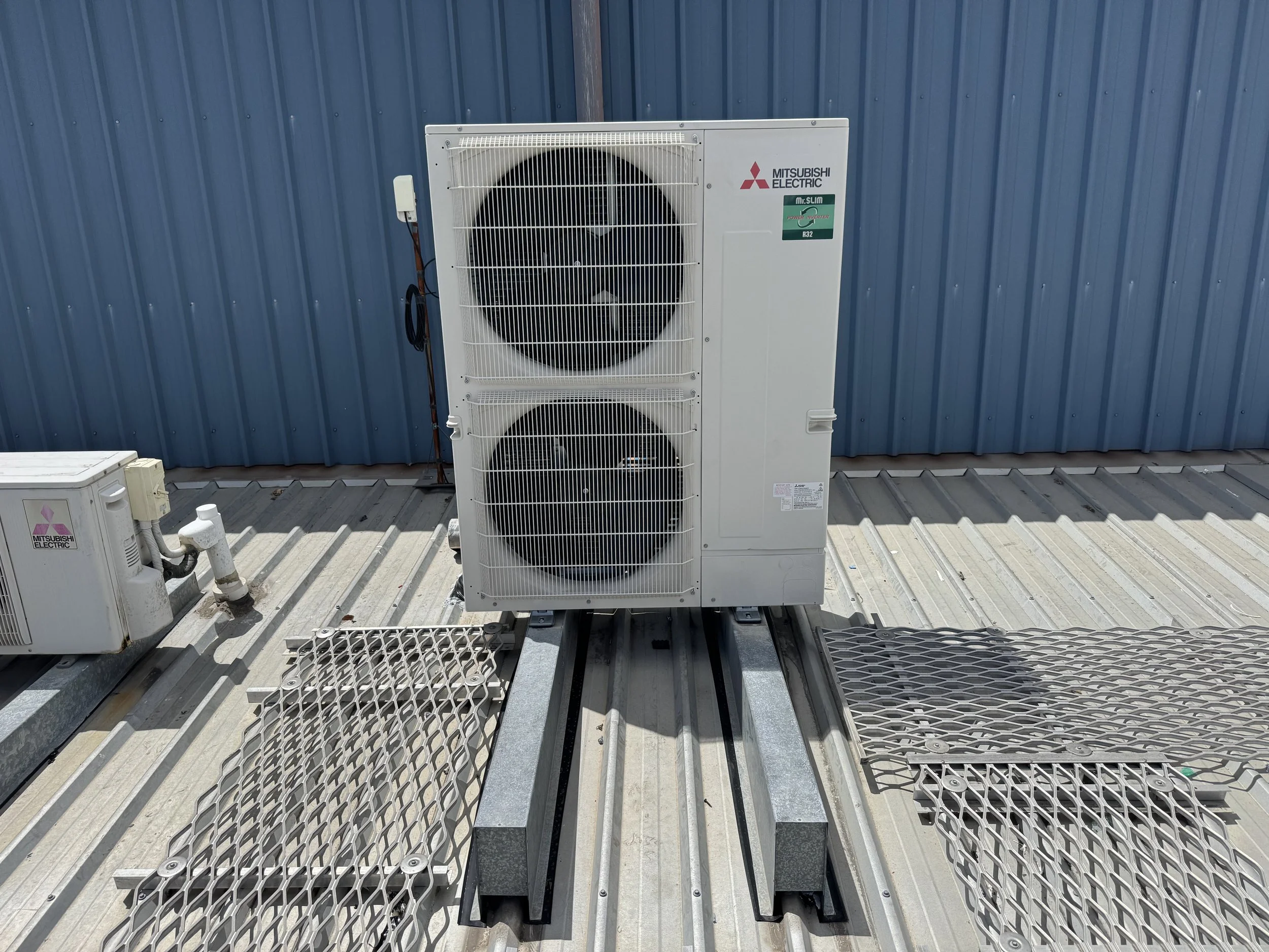 Ducted condensers installed.