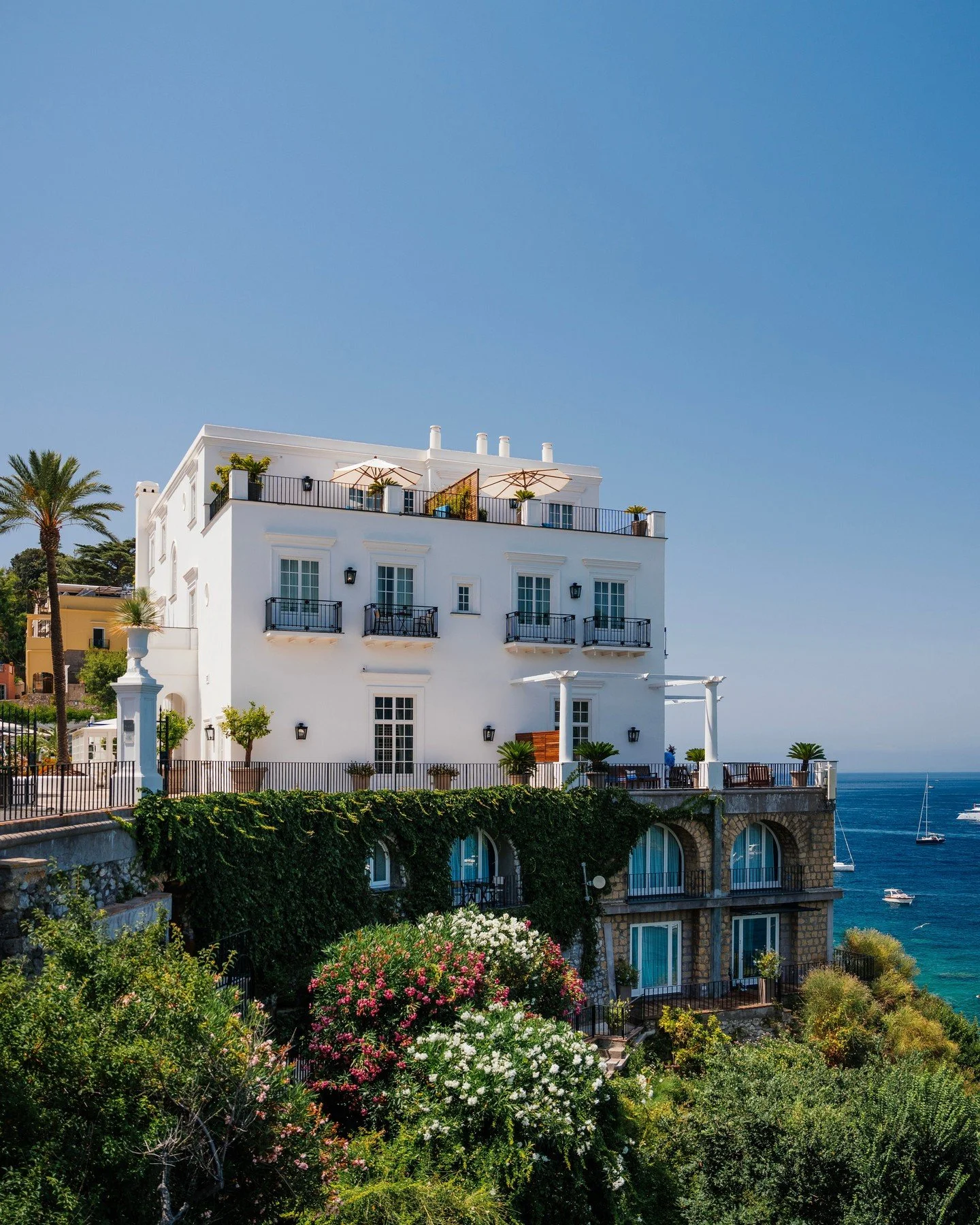 The prelude to Capri&rsquo;s most exclusive coastal retreat begins just before the gates of J.K. Place. 

Here, where the Tyrrhenian Sea meets dramatic limestone cliffs, this boutique masterpiece redefines Mediterranean sophistication. 

Let Maison G