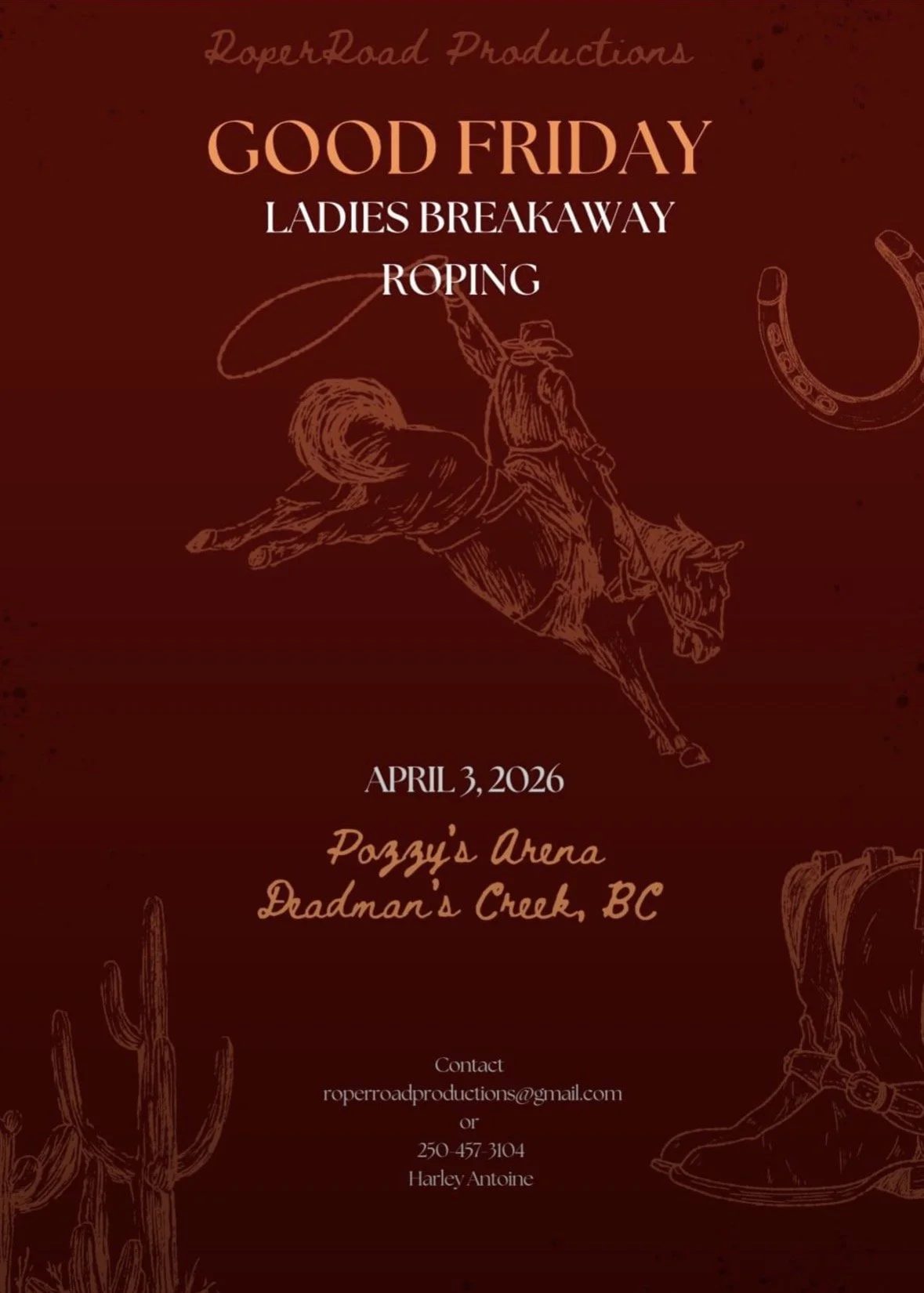 Good Friday Ladies breakaway Roping 