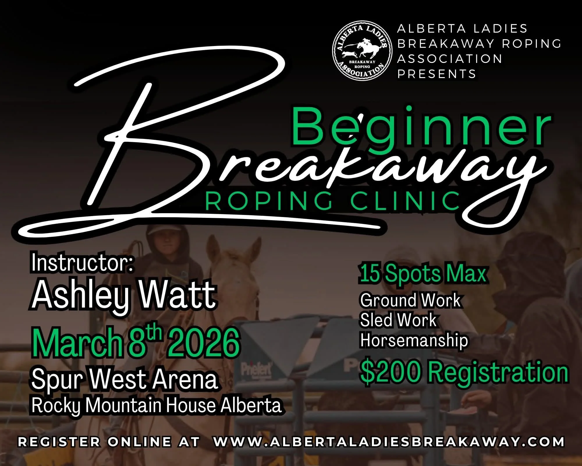 Ashley Watt - Beginner Breakaway Roping Clinic 