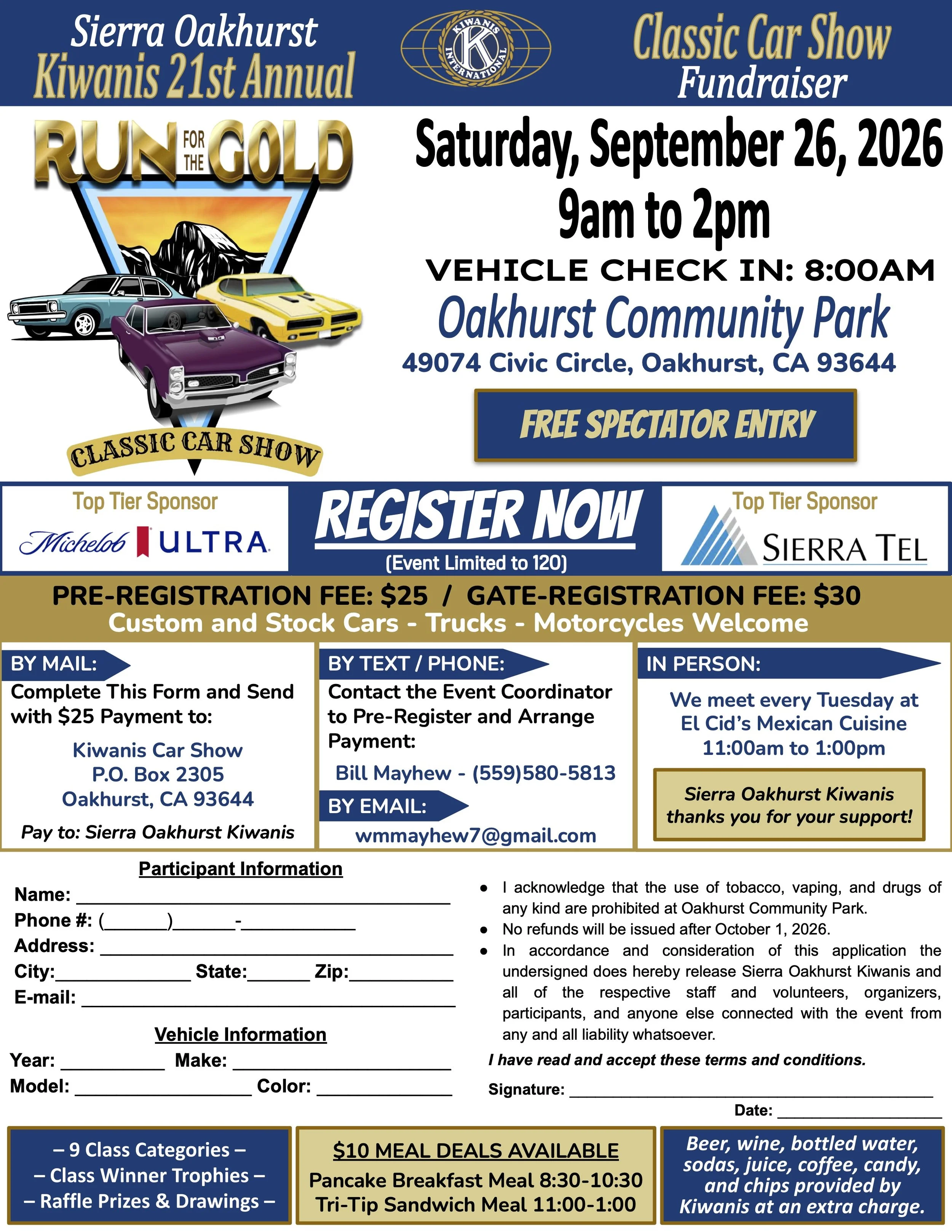 Run for the Gold Classic Car Show