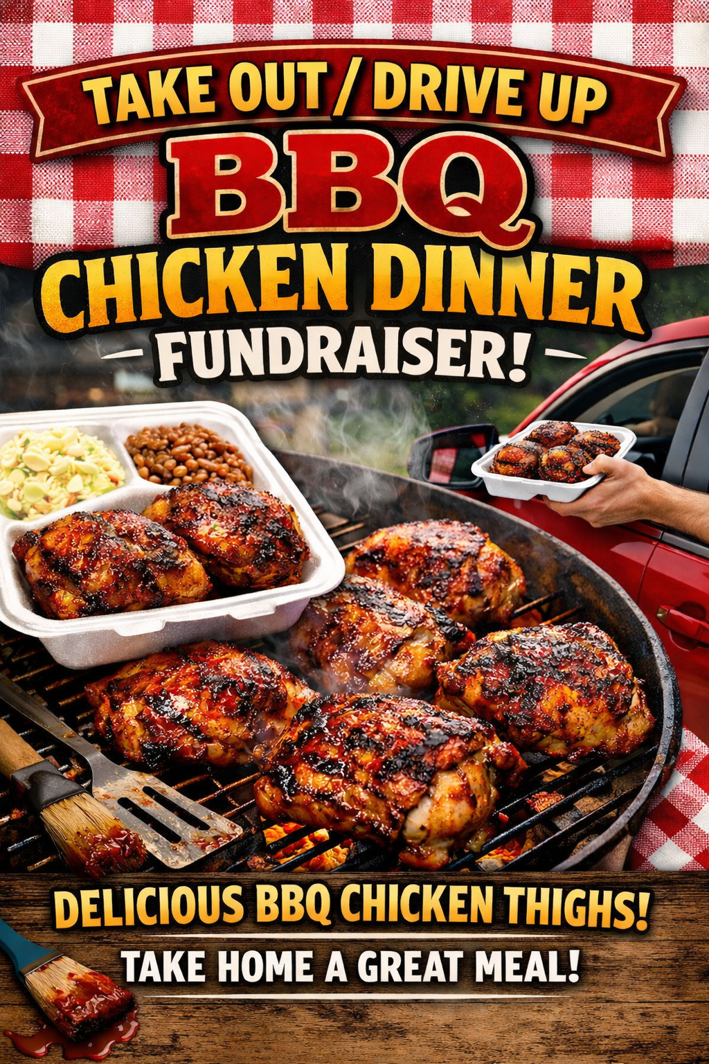 Take Out/Drive Up BBQ Chick Dinner