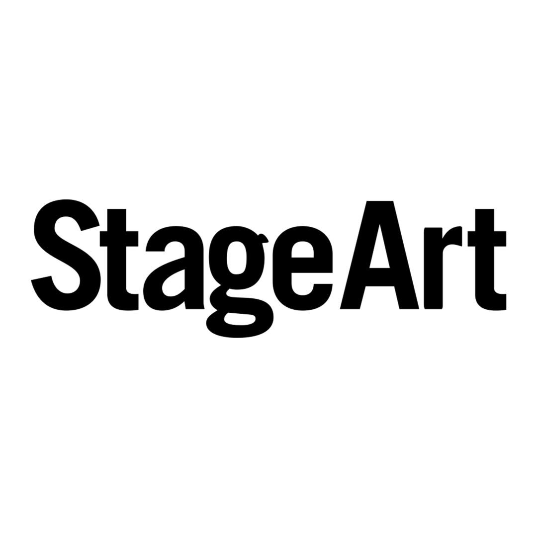 StagedArt logosu beyaz arka planda siyah yazı