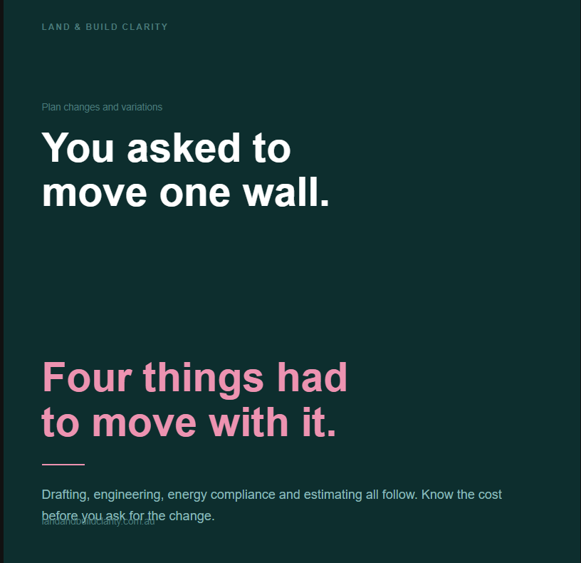 Plan Changes and Variations