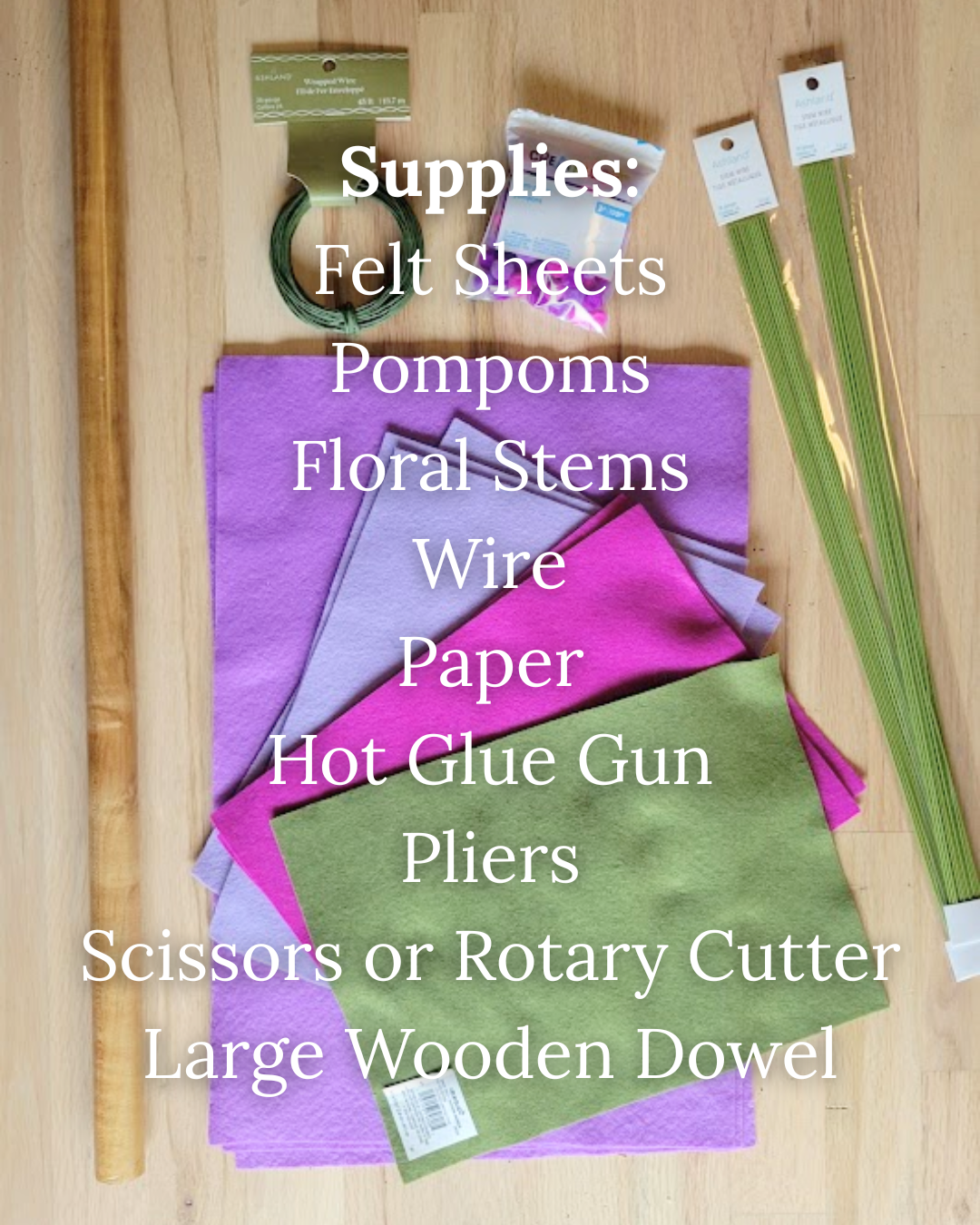 DIY Giant Flower Lilac Fairy Staff Materials and Tools