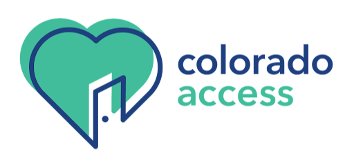 Colorado Access logo featuring a heart with a door opening in the middle.