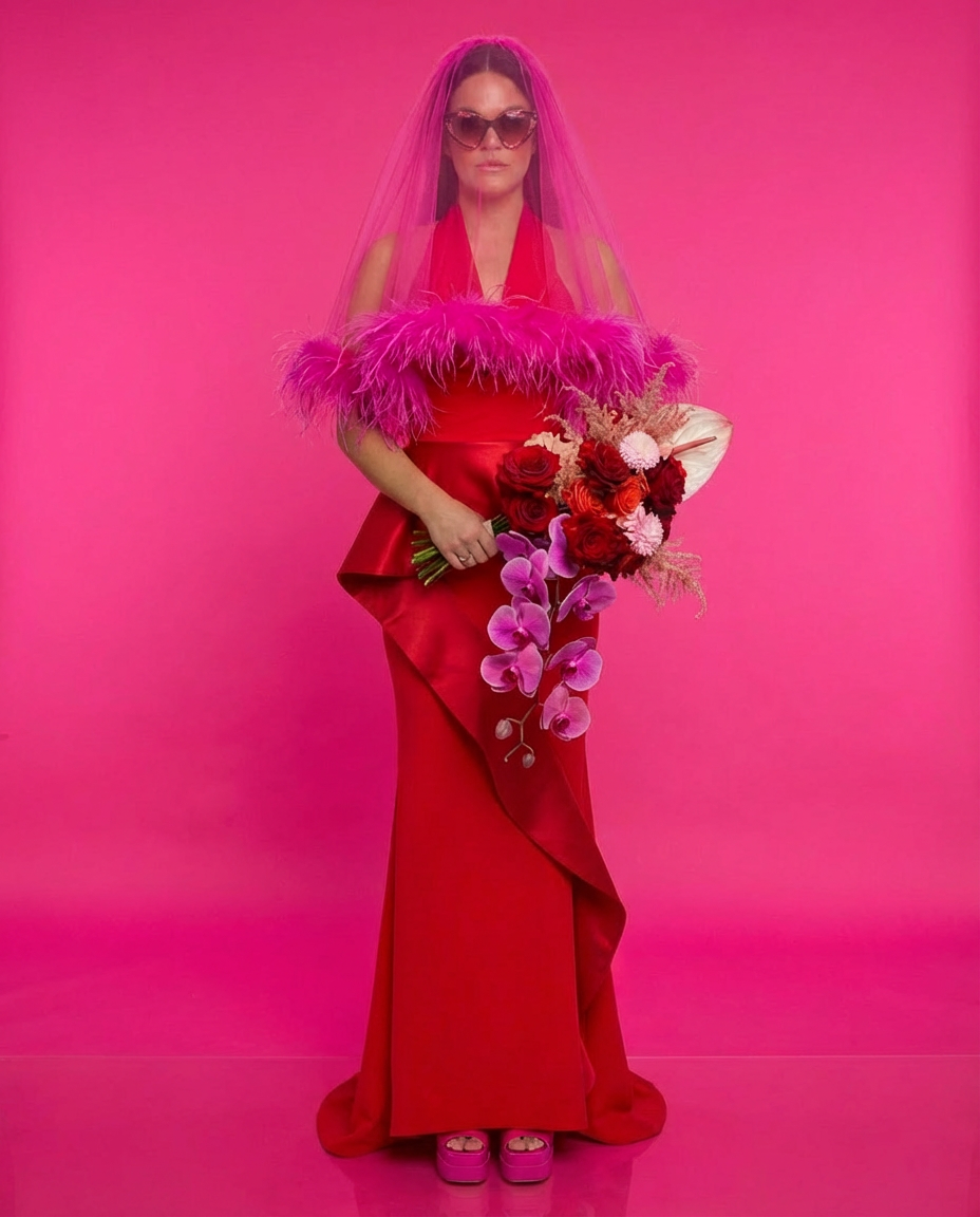 change background to a hot pink photographic studio background.png
