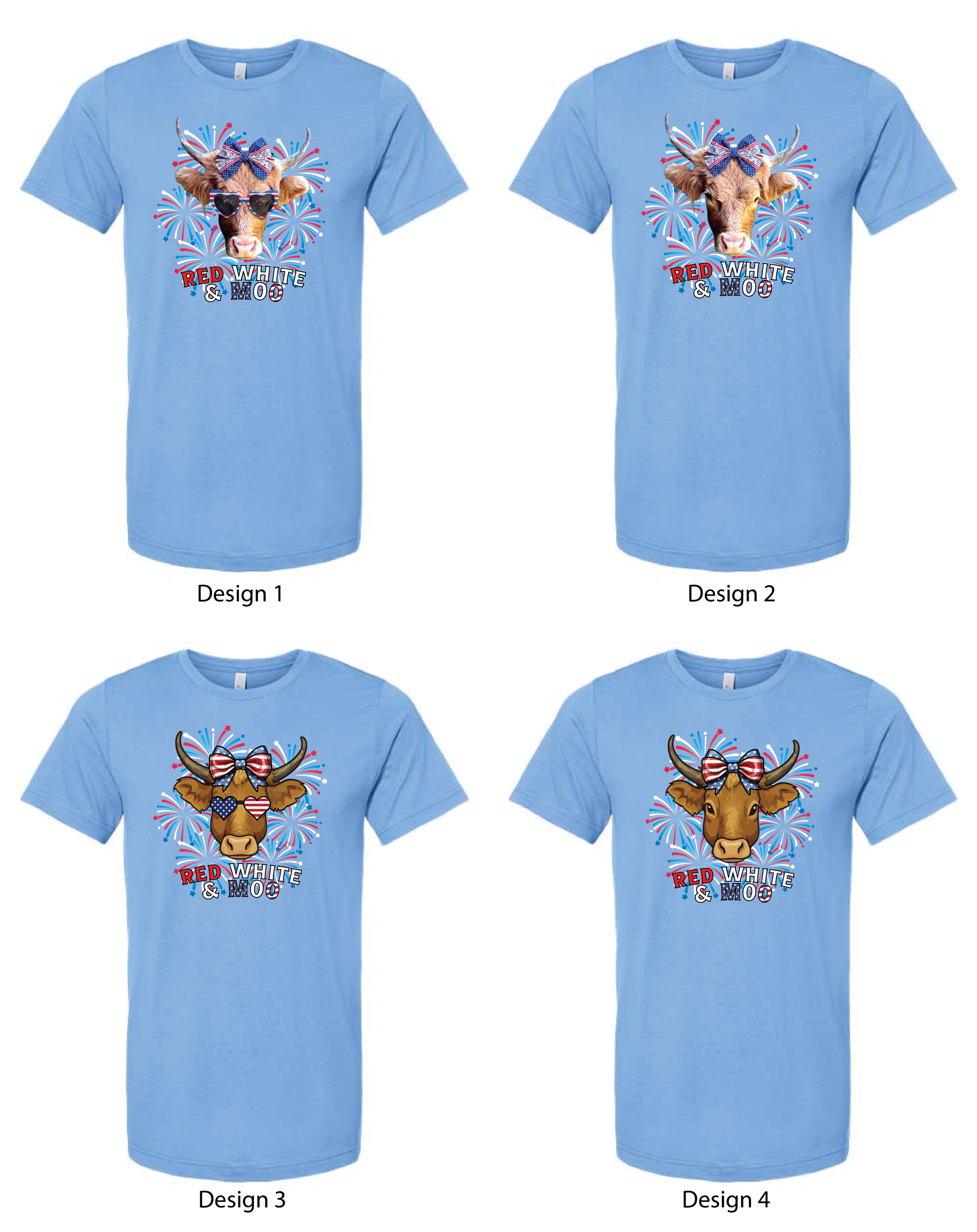 Red, White, and Moo Tshirt