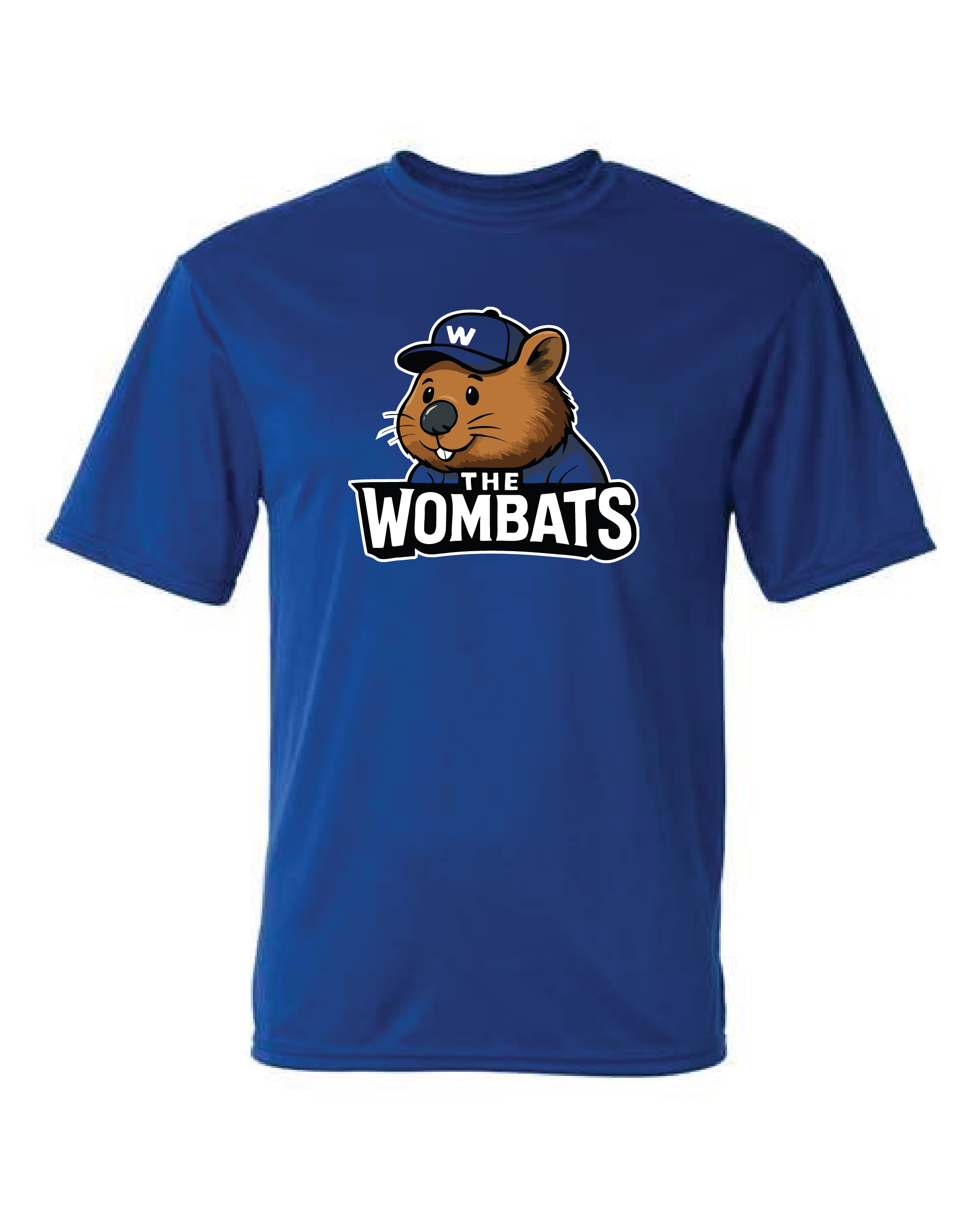 westmont wombats player tshirt - Royal Blue.png