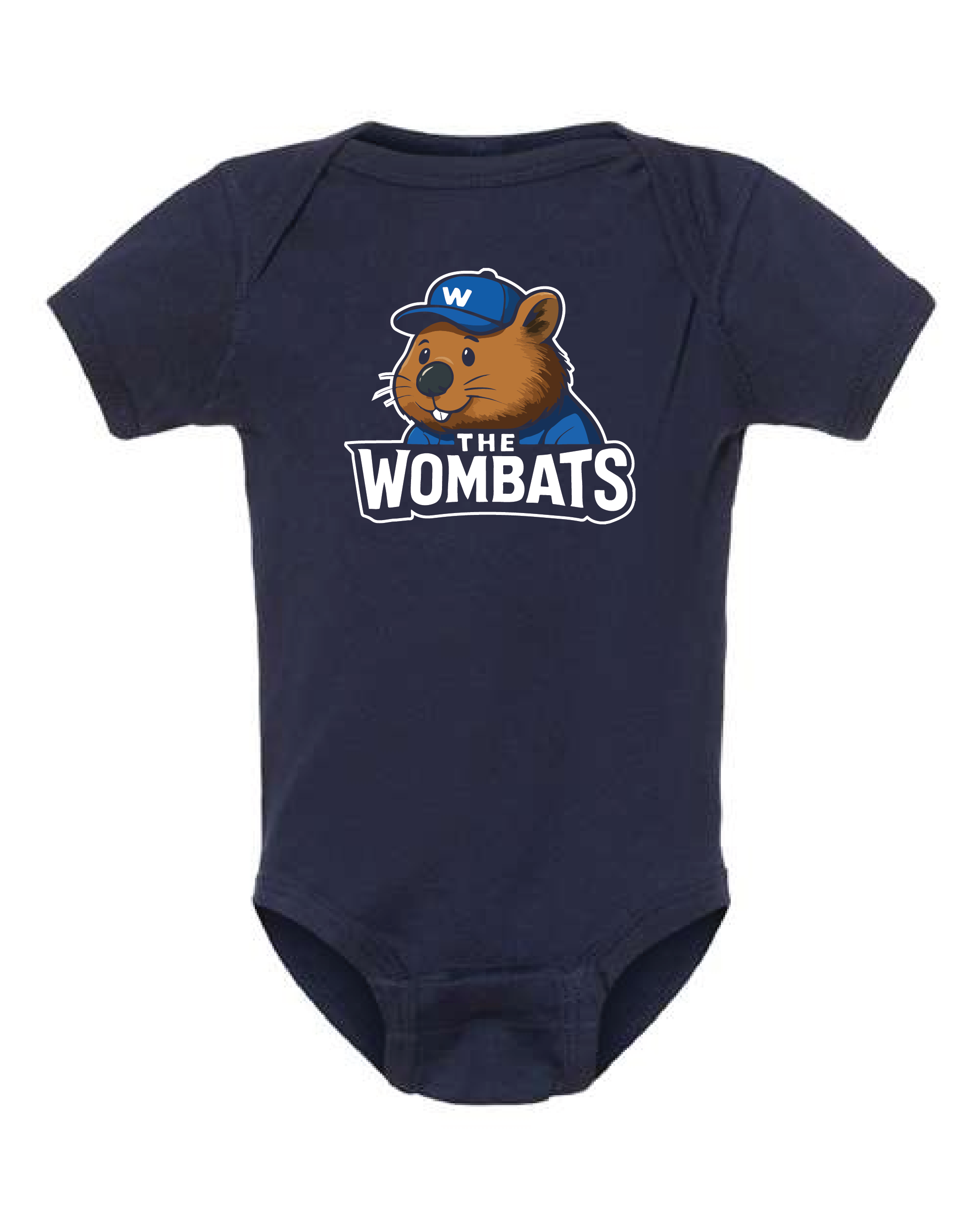 westmont wombats infant bodysuit - Navy.png