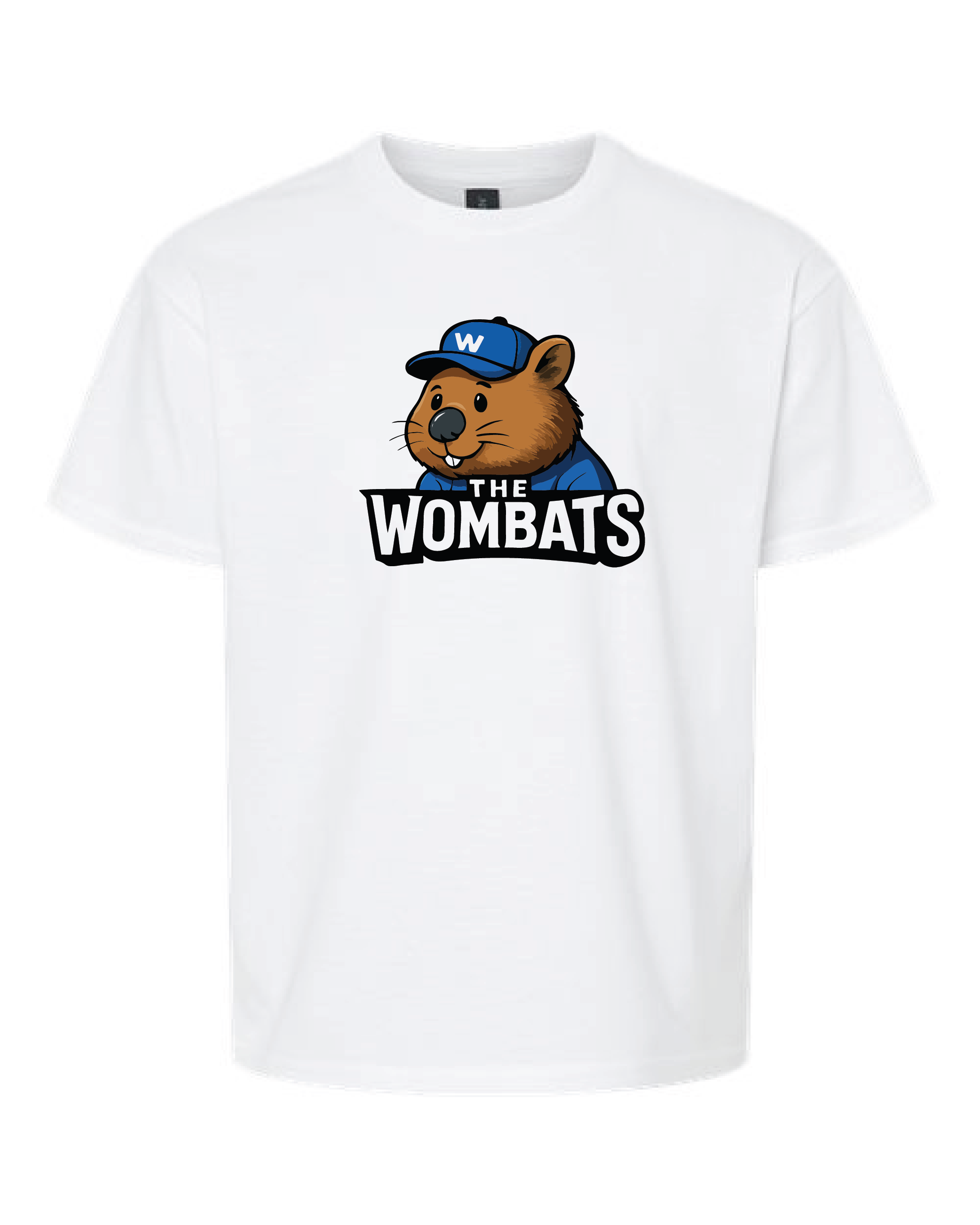 westmont wombats Youth tshirt - White.png
