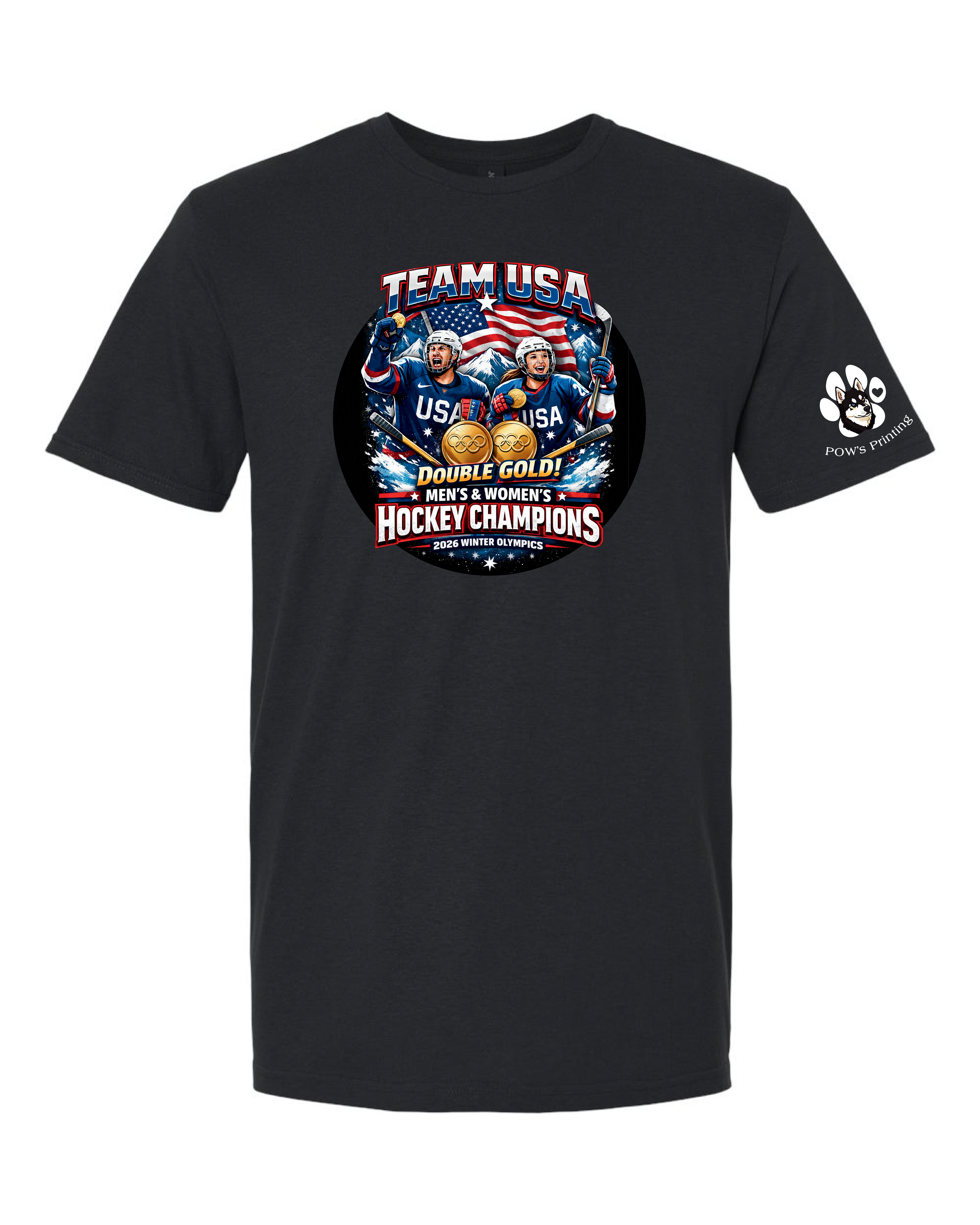 2026 Hockey Gold Winners T-shirt Cotton
