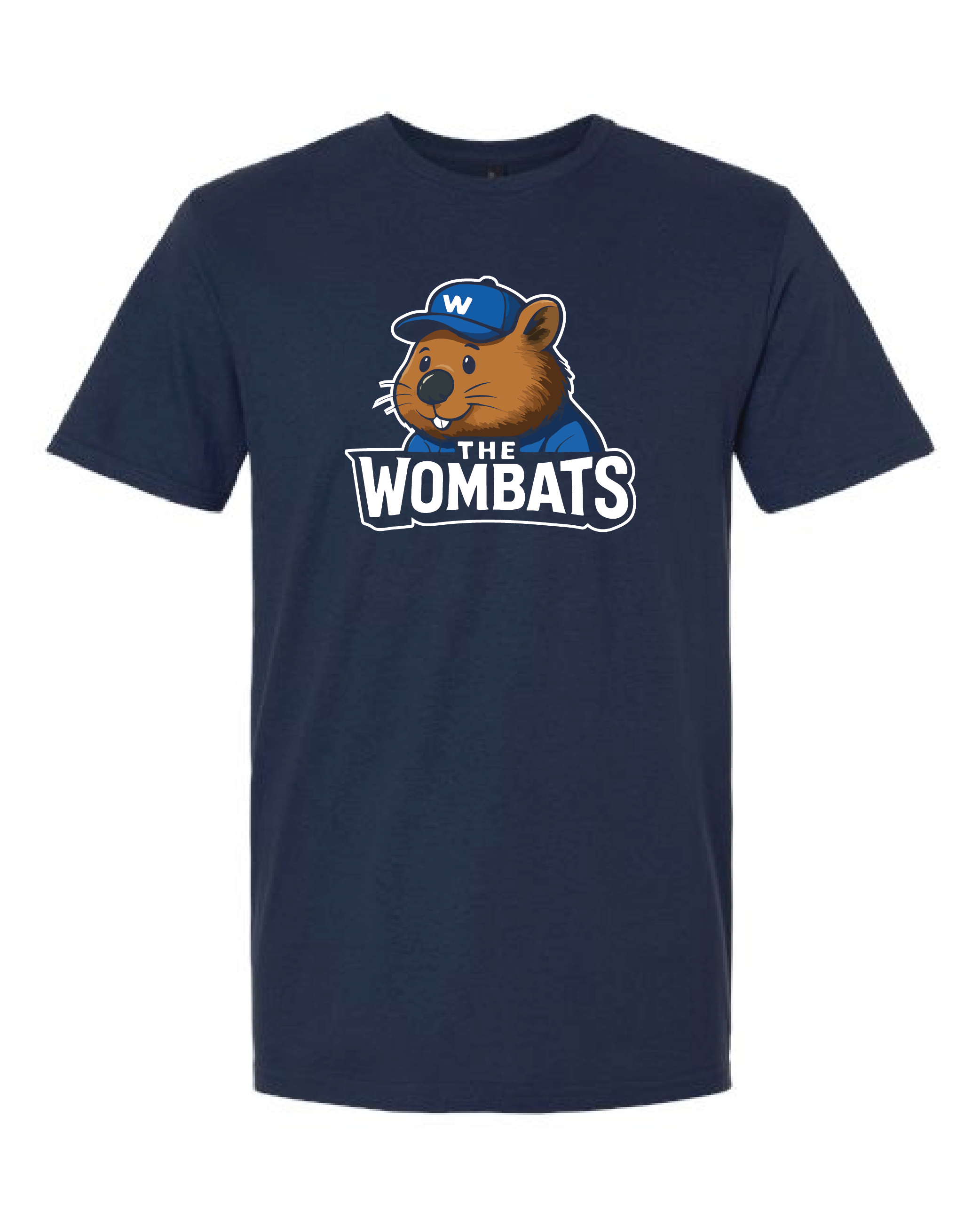 westmont wombats adult tshirt - Navy.png
