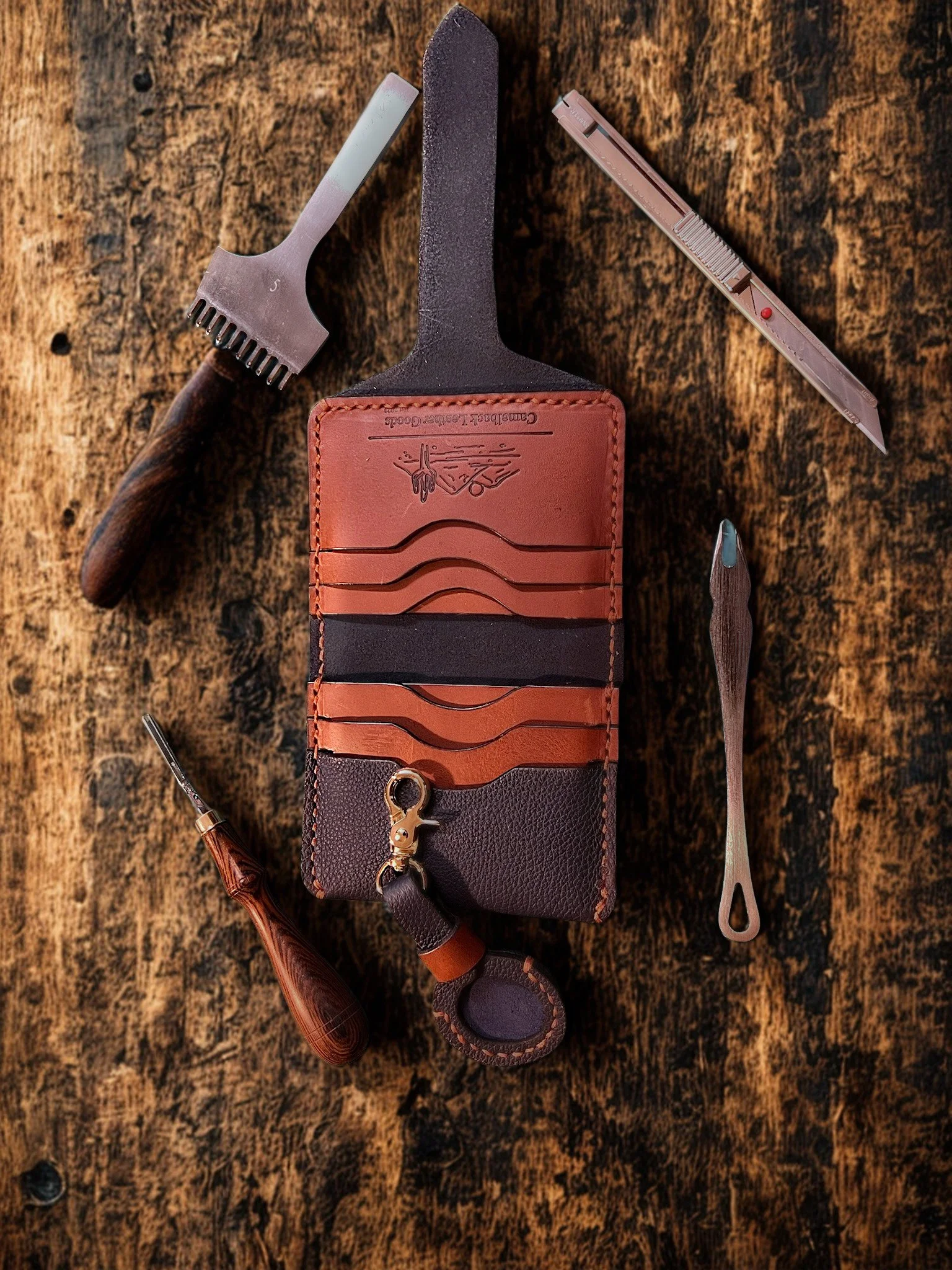 The Girlfriend  Wallet- Handmade Leather Card Wallet