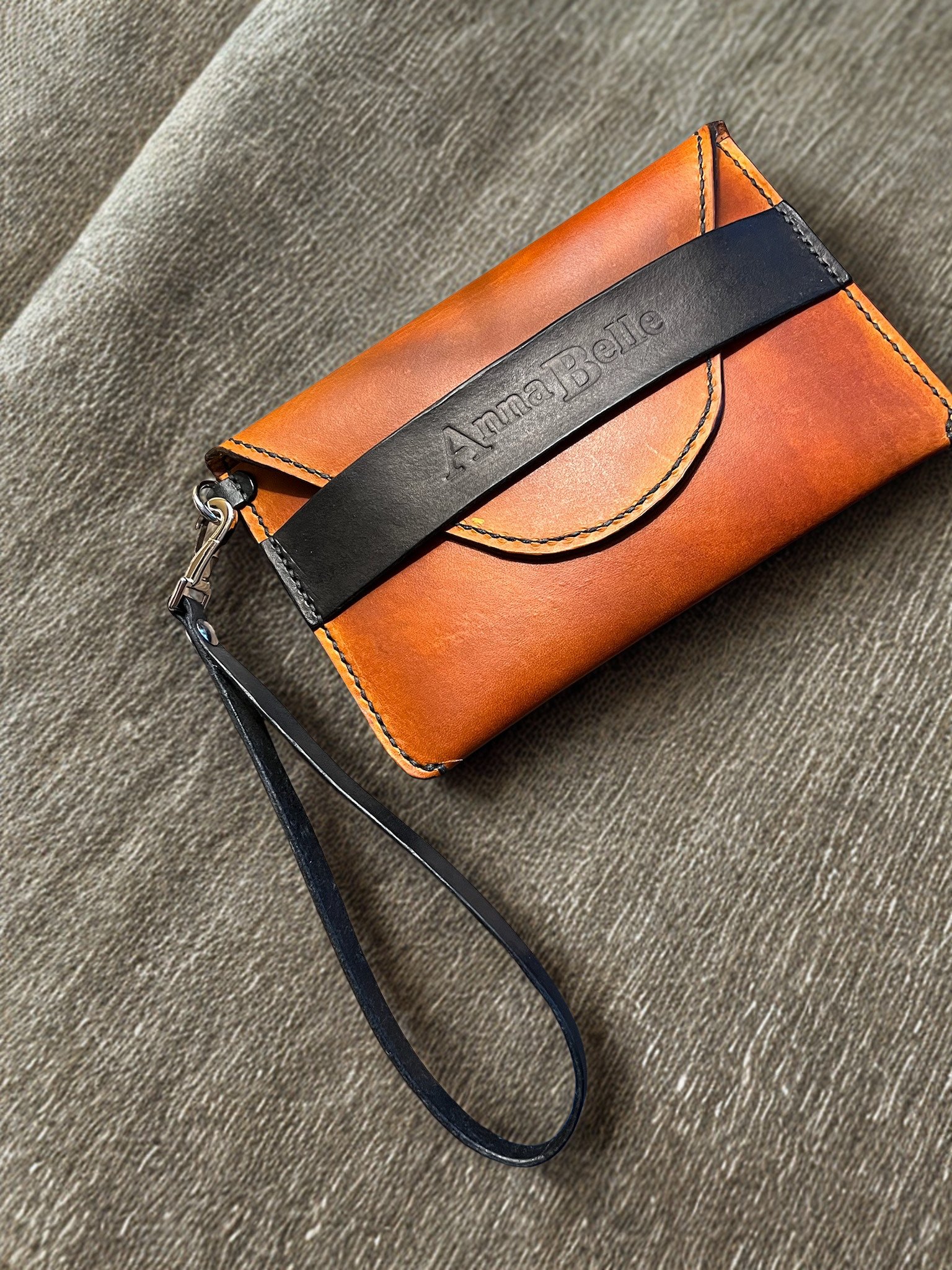 The Annabelle- Leather Phone Wallet Wristlet